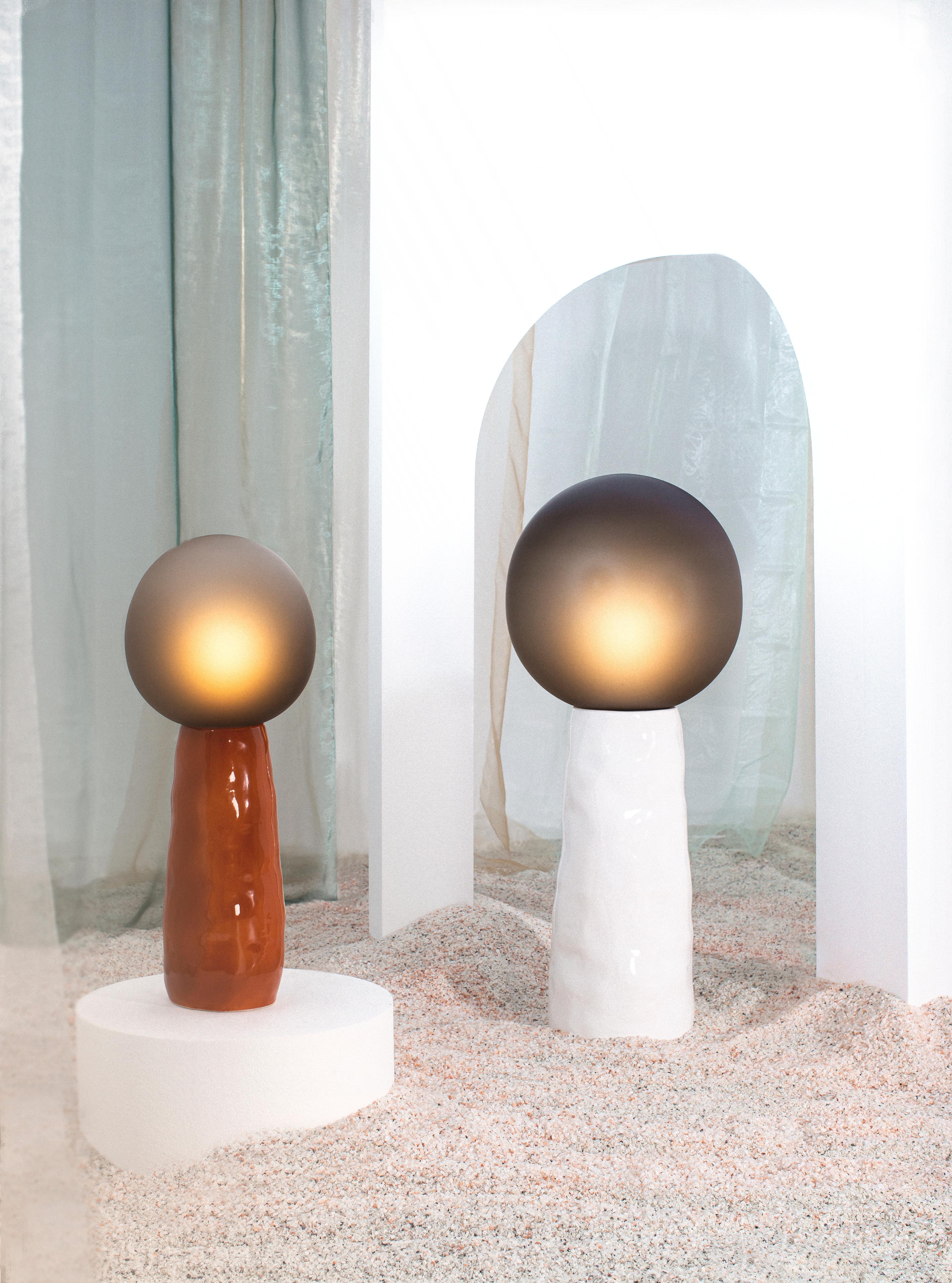 Kokeshi High Grey Acetato Terracotta Floor Lamp by Pulpo For Sale 11