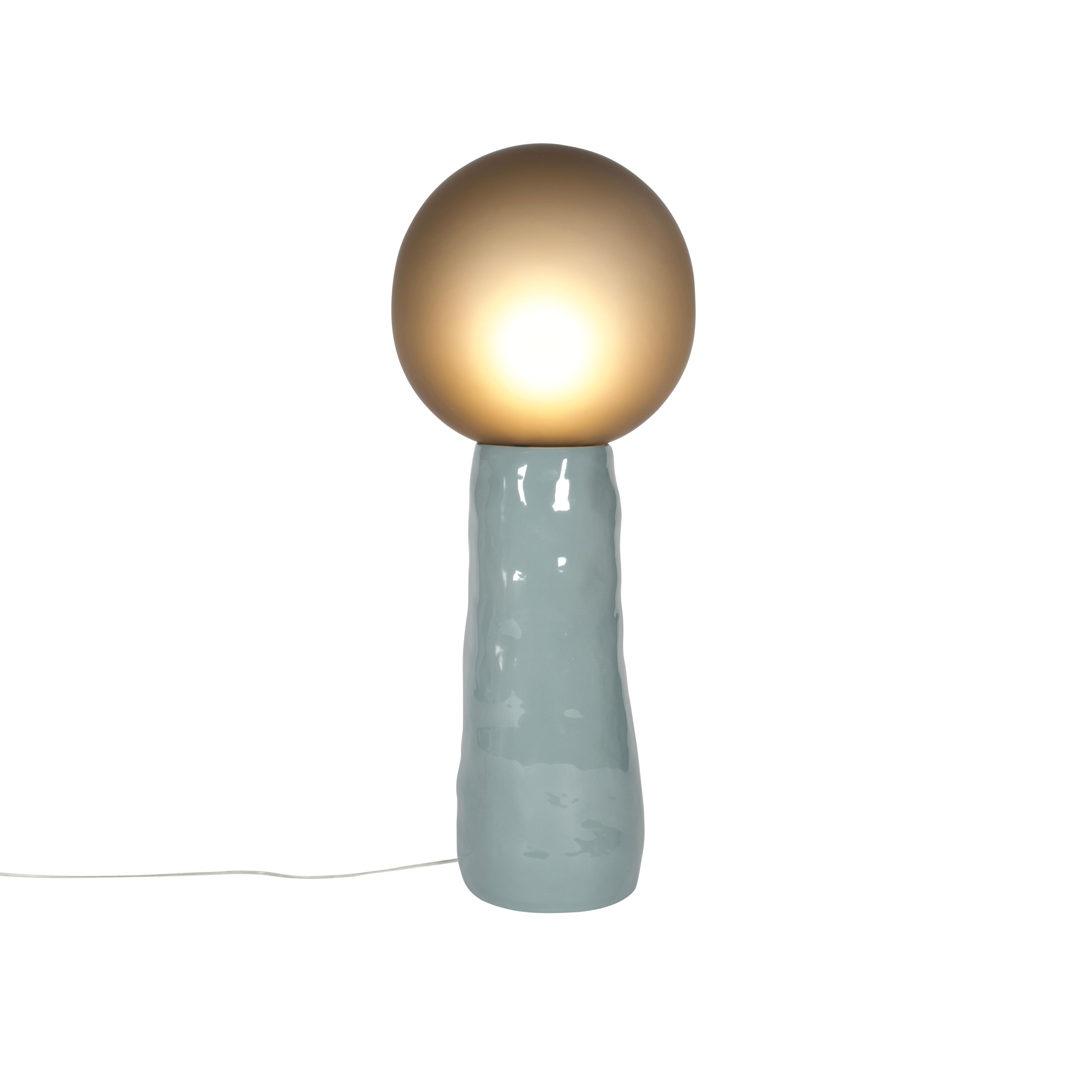 Lampadaire Kokeshi en terre cuite blanche à hauteur d'assiette par Pulpo en vente 4