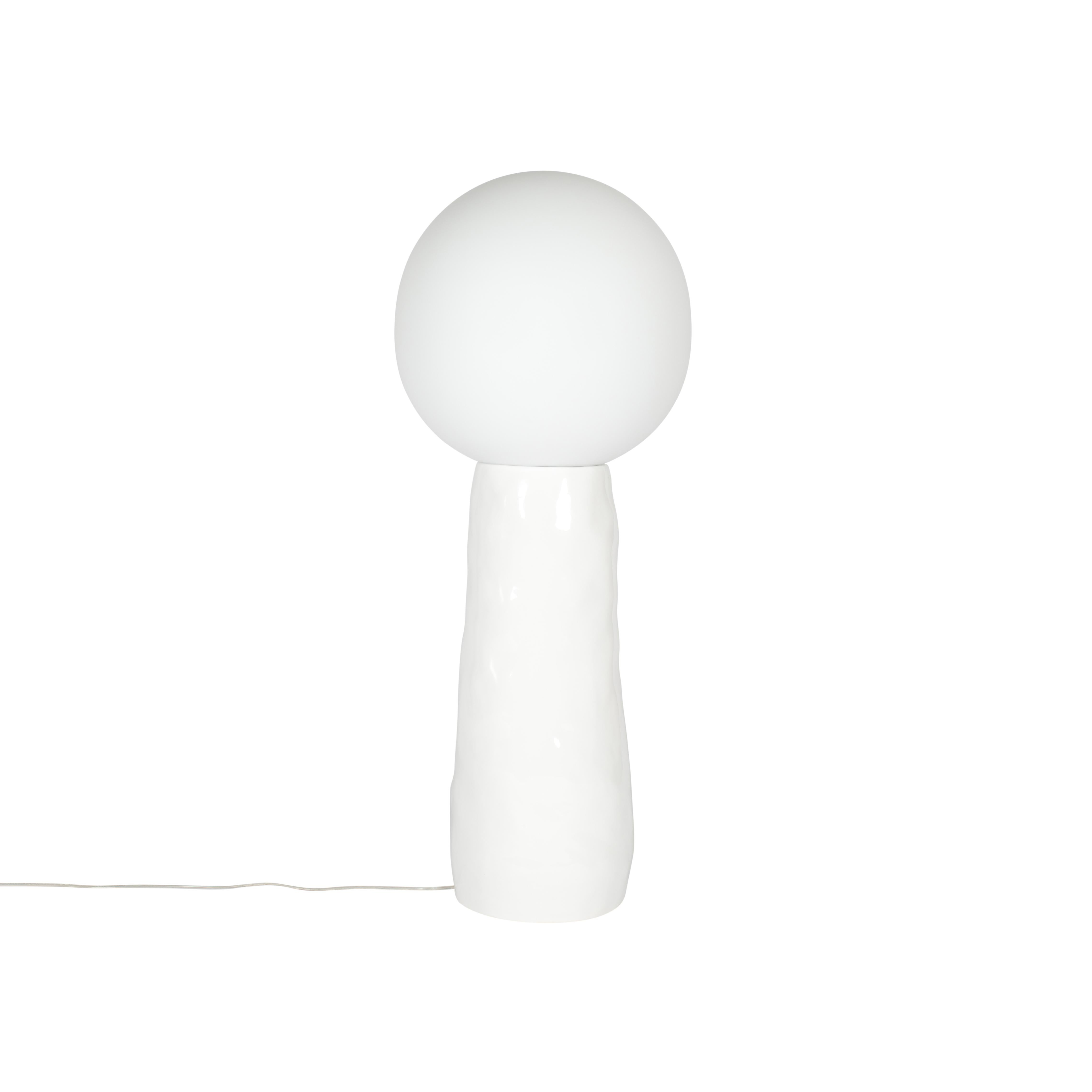 Post-Modern Kokeshi High White Acetato Terracotta Floor Lamp by Pulpo For Sale
