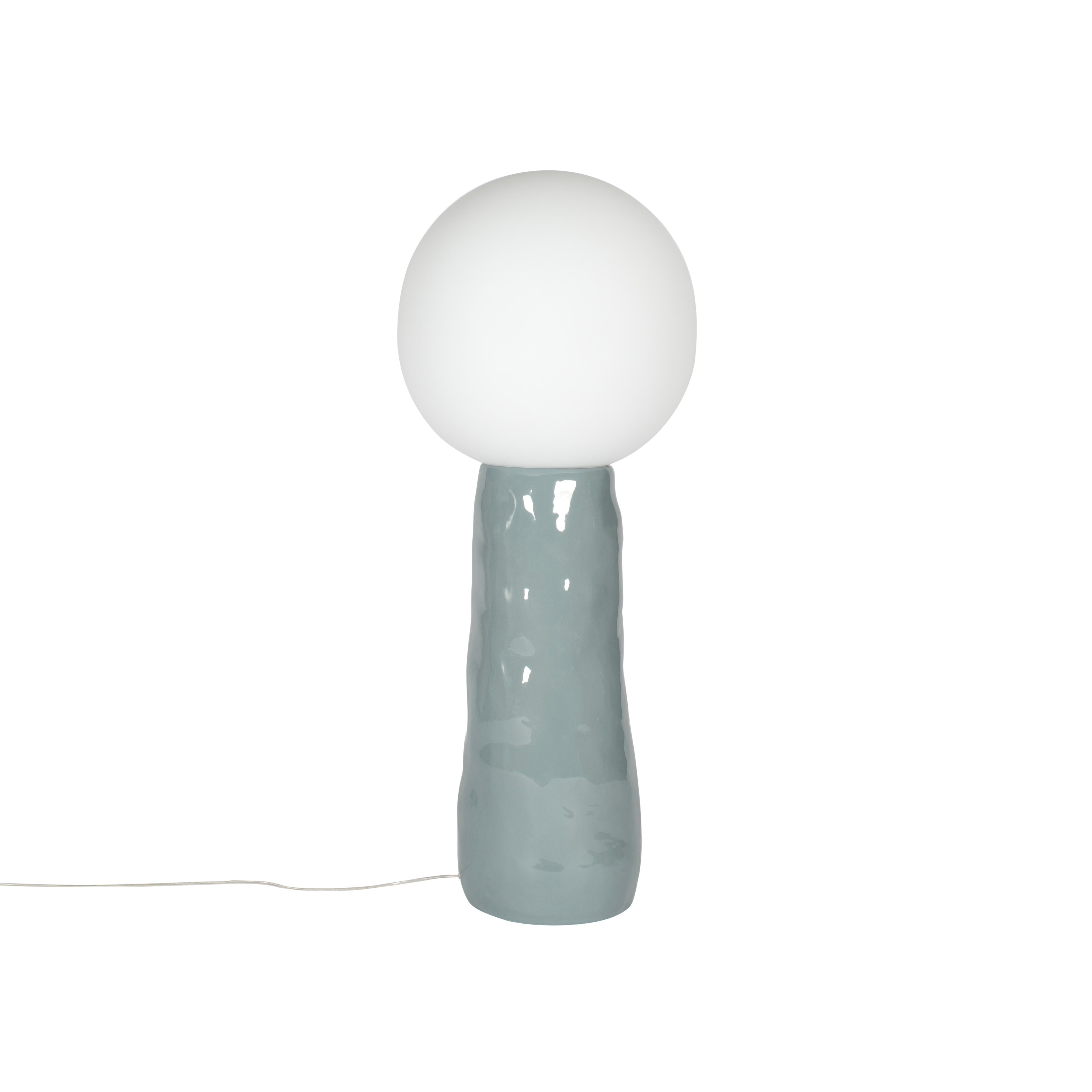 Post-Modern Kokeshi Medium Grey Acetato White Floor Lamp by Pulpo For Sale