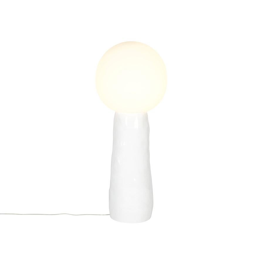 Kokeshi Medium White Acetato Terracotta Floor Lamp by Pulpo In New Condition In Geneve, CH