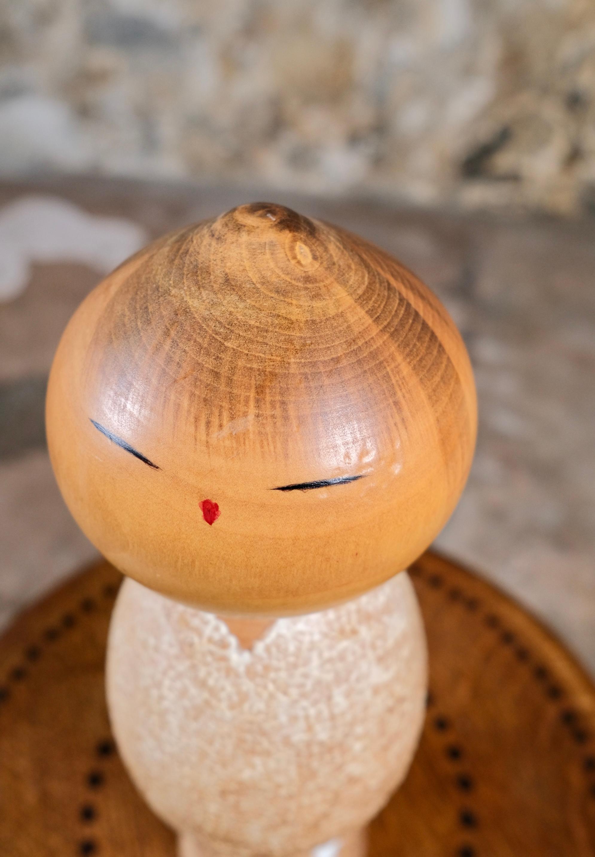 Mid-20th Century Kokeshi Mushin or Innocence, by Masao Watanabe, Japan, 1969 For Sale