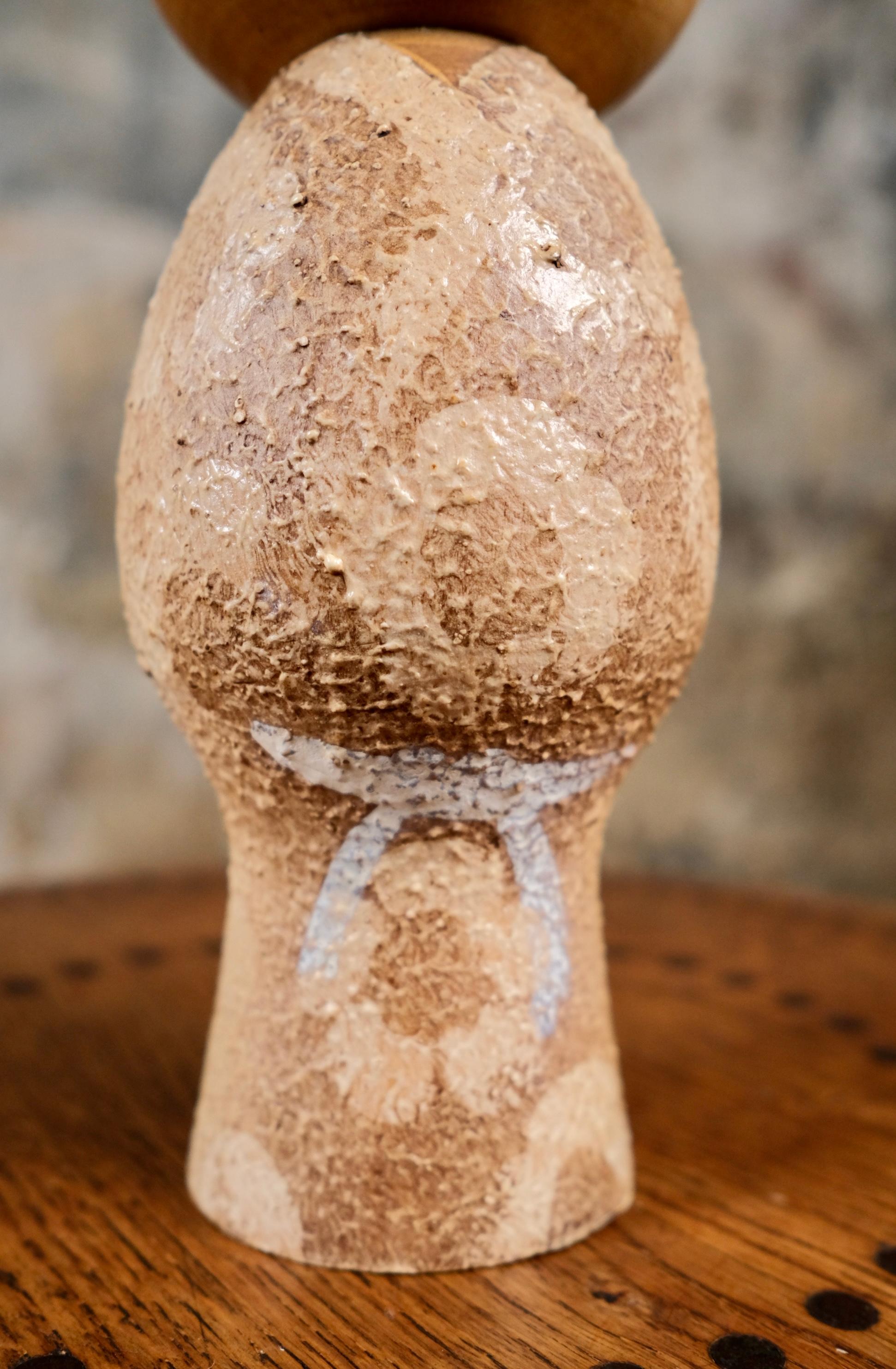 Mid-20th Century Kokeshi Mushin or Innocence, small size, by Masao Watanabe, Japan, 1969