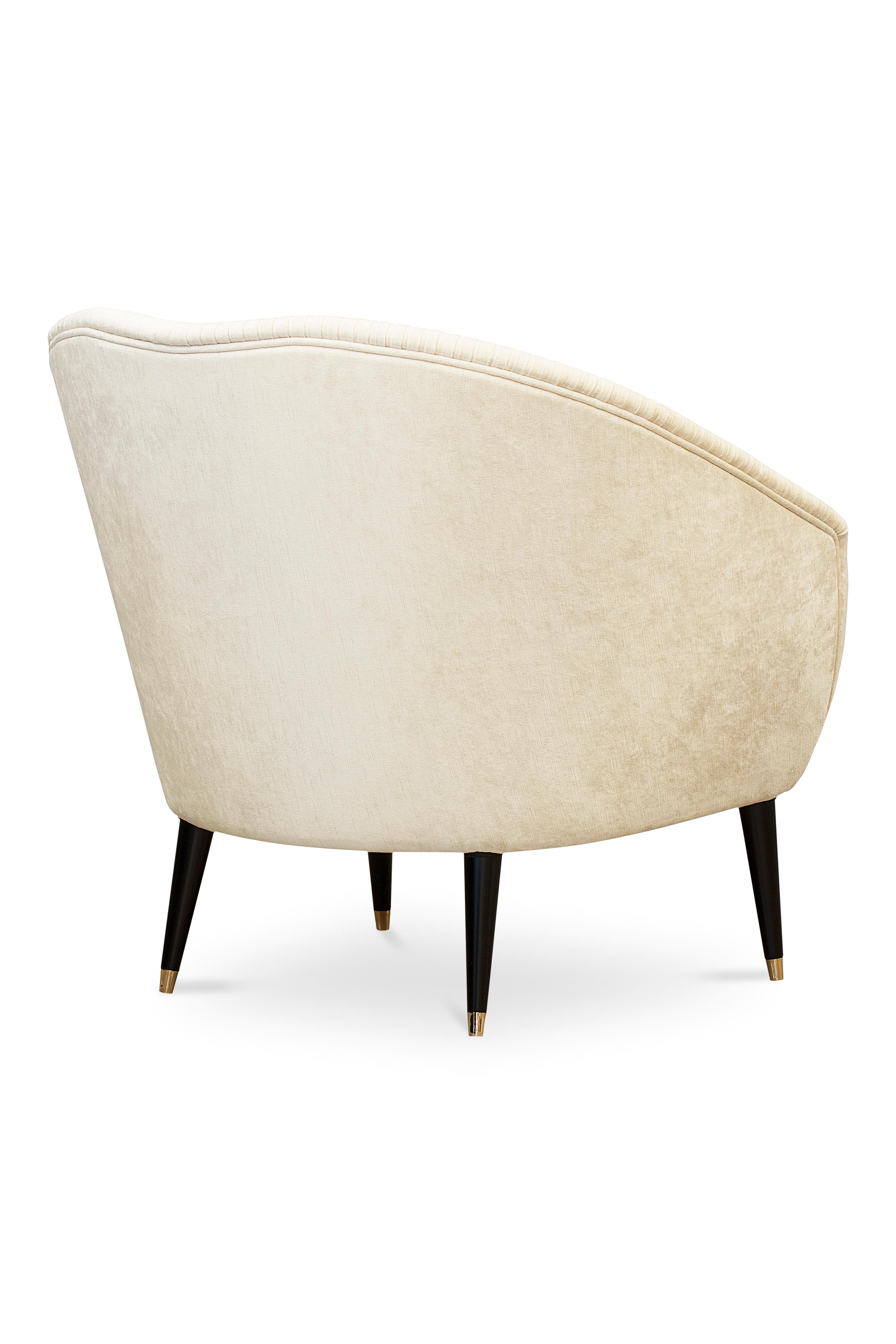 Contemporary Audrey Chair and Foot Rest For Sale
