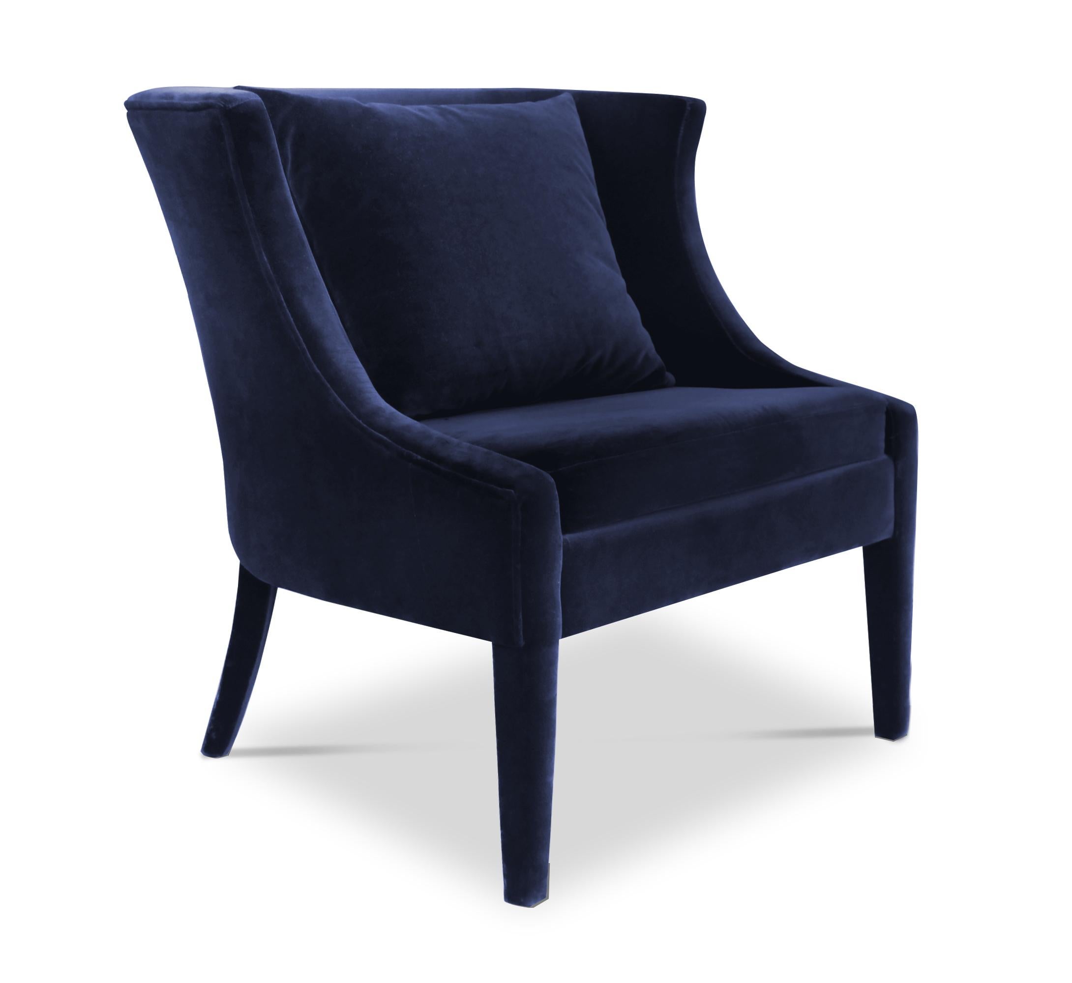 With an insatiable appetite for glamour Koket designers took the classic tub chair to new heights with the vivacious Chignon chair fully upholstered in a soft upholstery fabric.

Options
Upholstery: Available in any fabric from the Koket Textiles