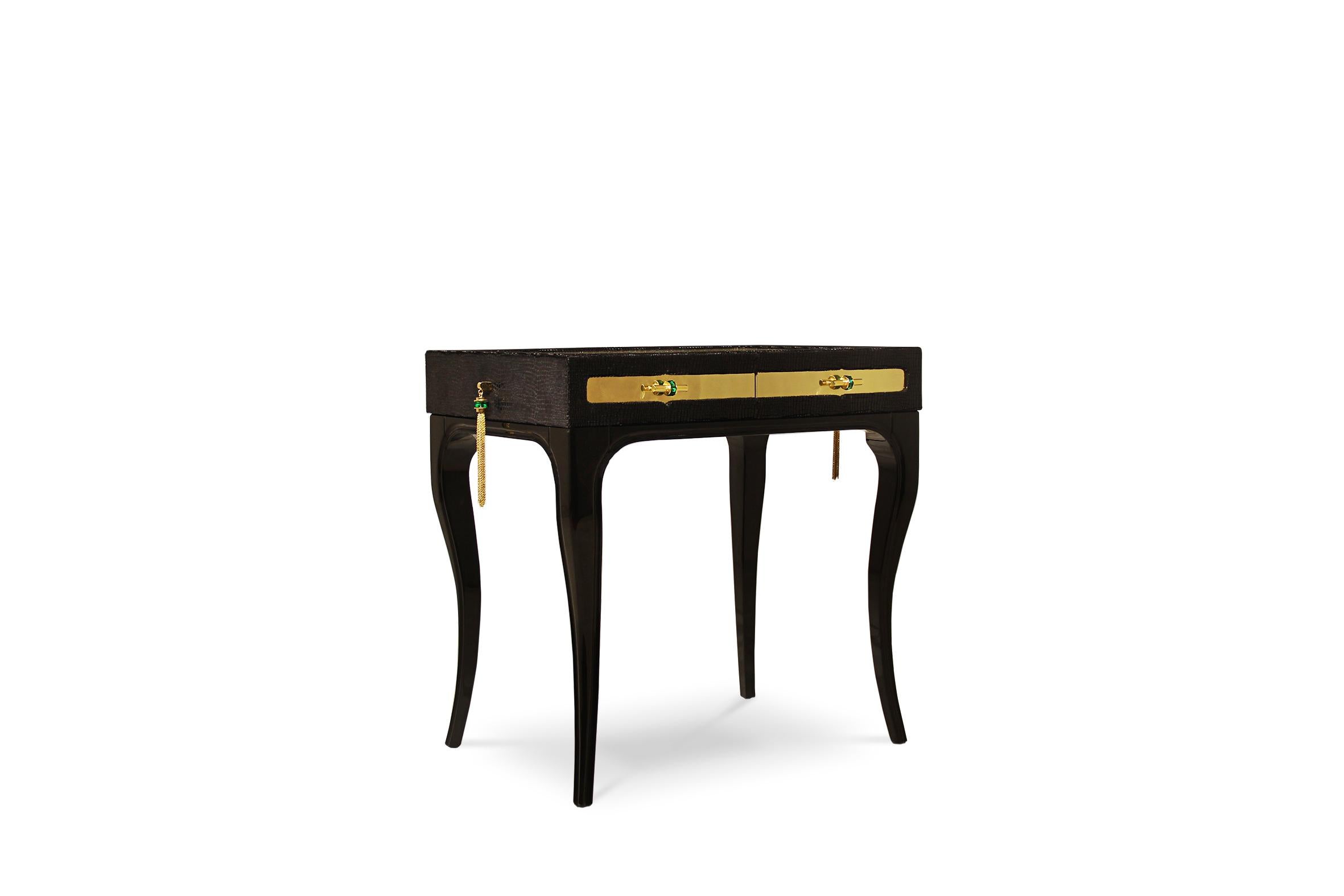 Polished Exotica Nightstand For Sale