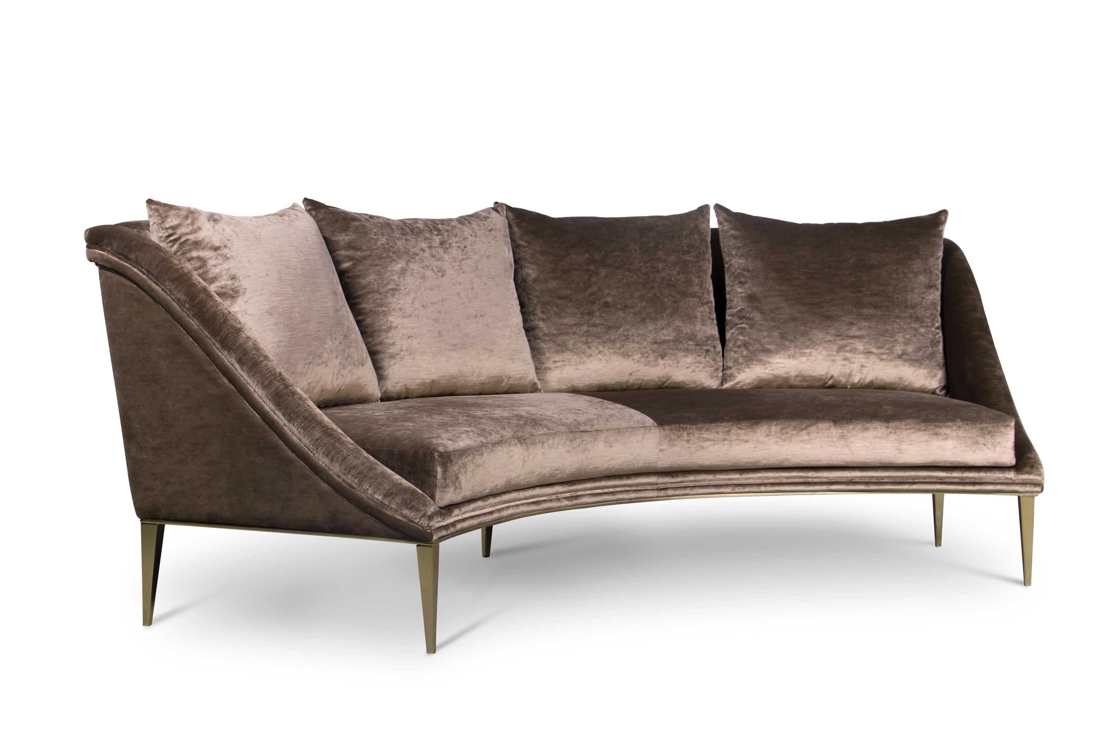 Designed to perform in a matter that indulges the eyes, the Geisha‘s curves grace a room with the extravagance and poise of a Kyoto Geisha. Her fully upholstered curved body rests on modern and sleek.

Options
Upholstery: Available in any fabric