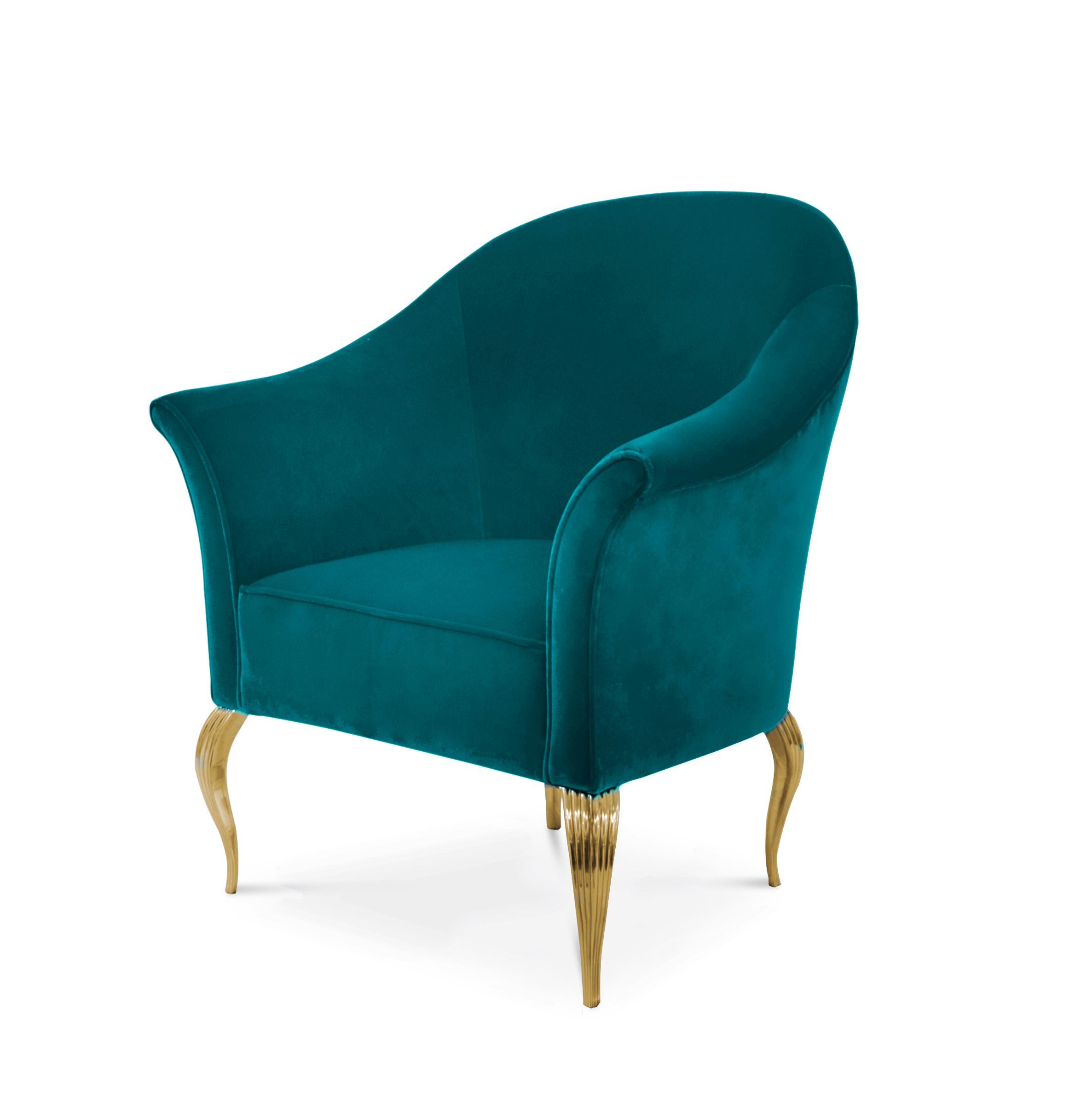 Mimi Chair in Brass For Sale 1