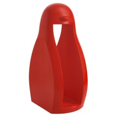 Kokò Book Flame Red Magazine Rack by Giò Colonna Romano