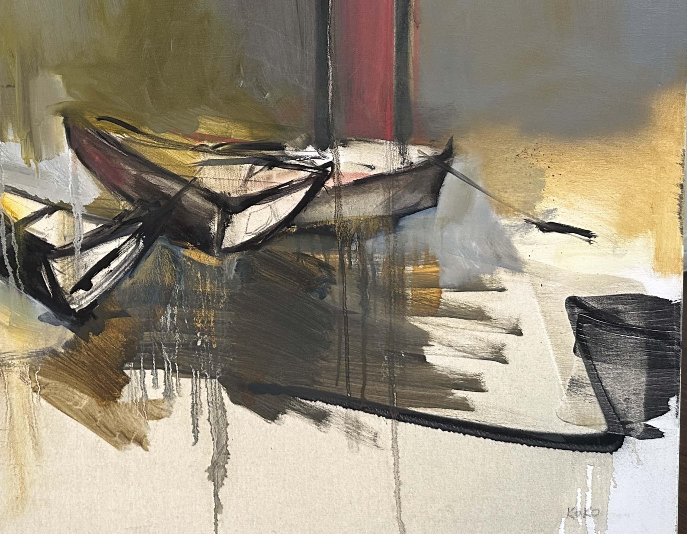 Boats Ashore  - Painting by KOKO HOVAGUIMIAN