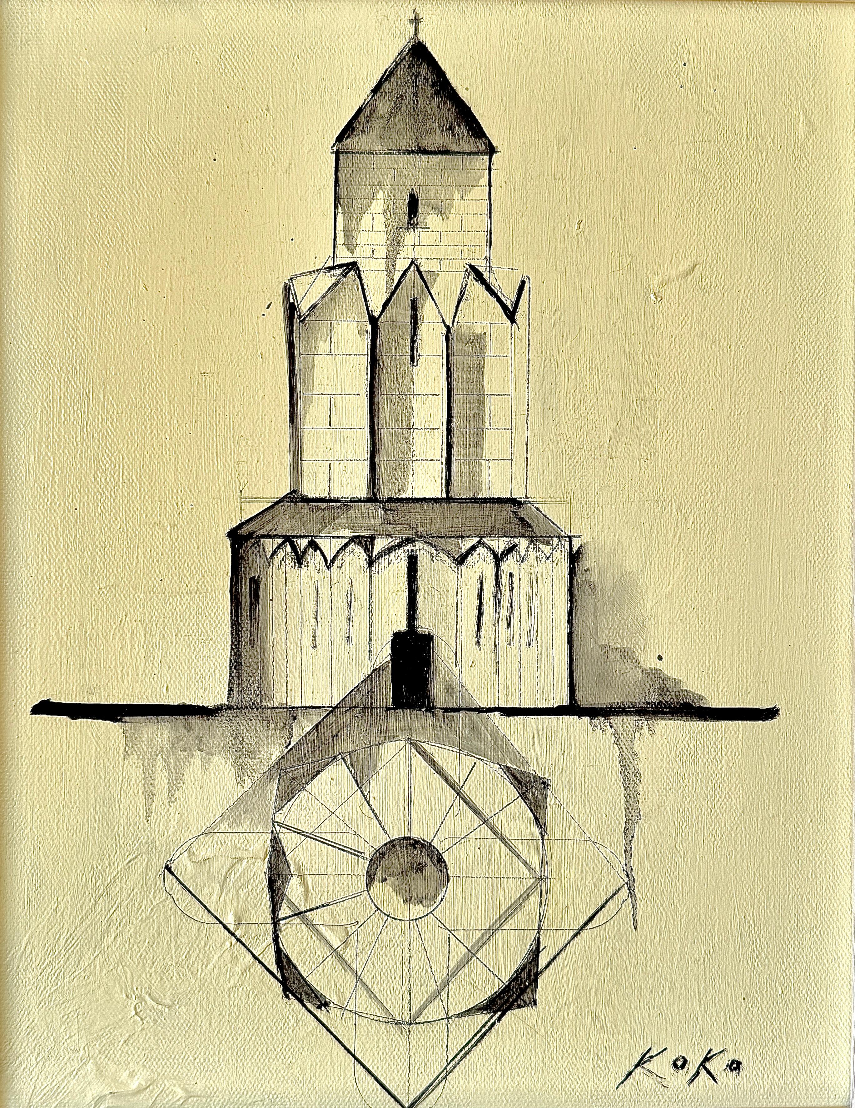 Church, Constructs Elevation and Drum