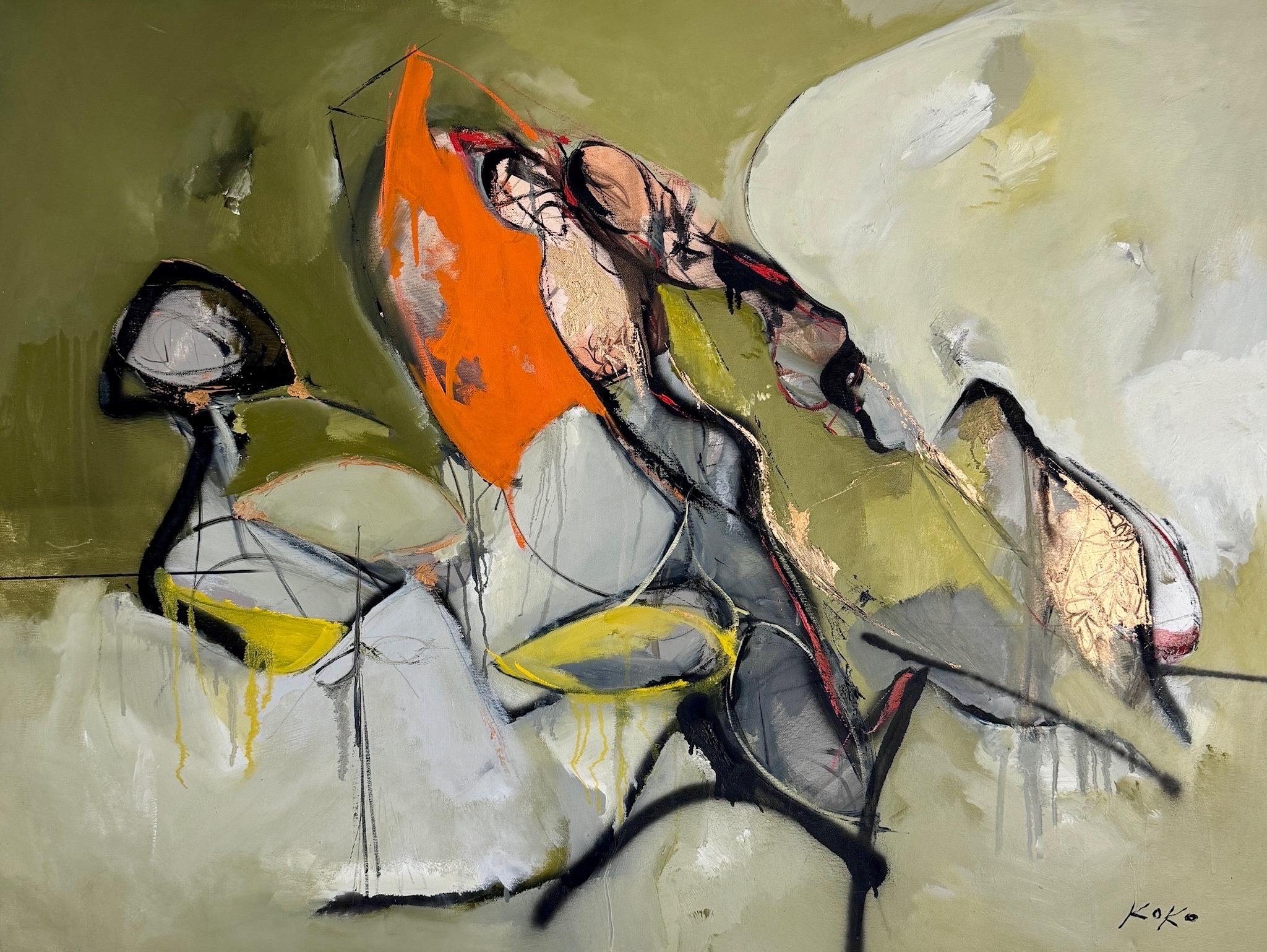 Abstract Painting KOKO HOVAGUIMIAN - L'art contemporain en mouvement , En mouvement.