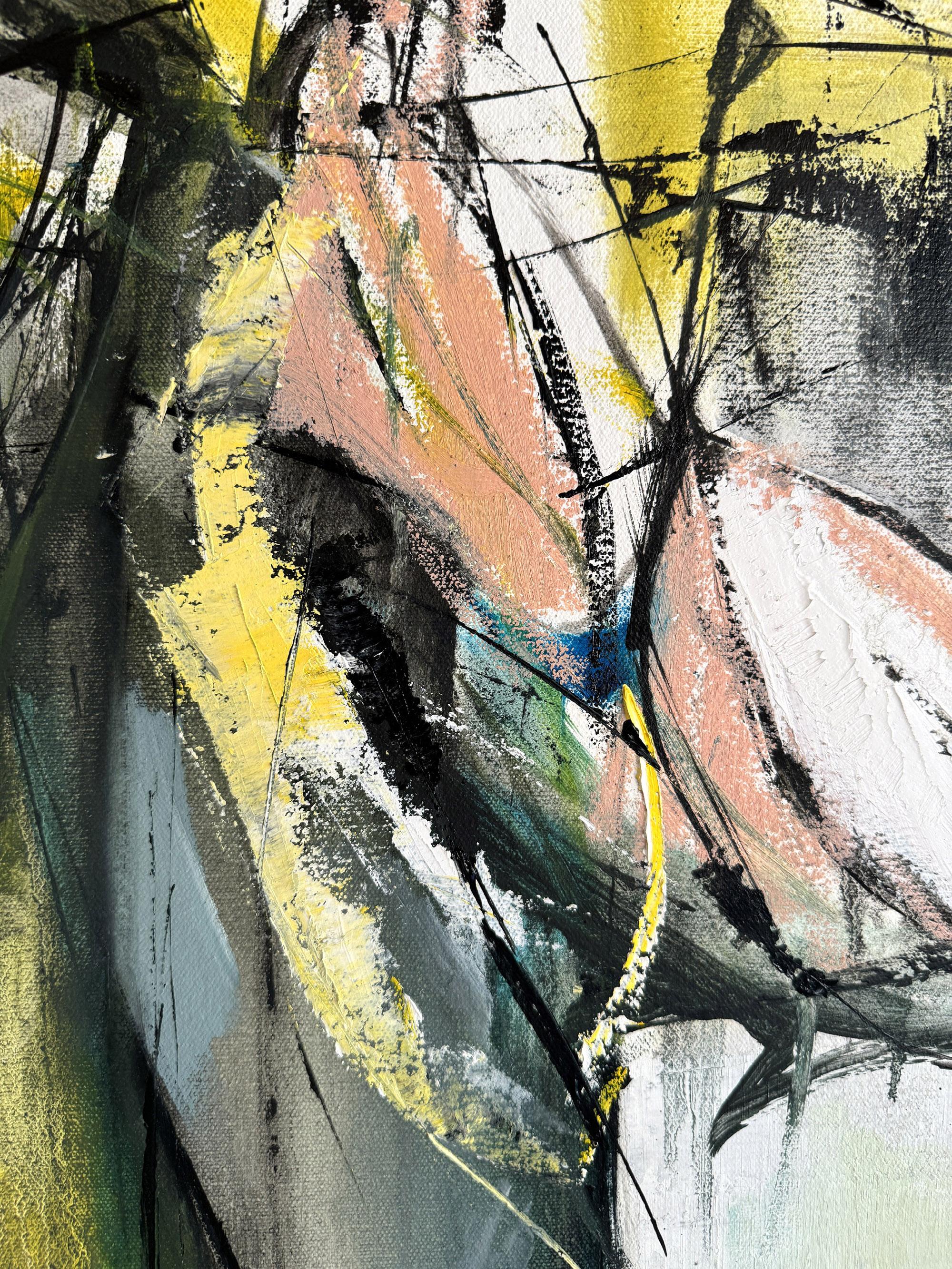 Koko's captivating oil painting of Calla Lilies embodies the serene essence of still life, freezing a moment in time with elegance. Bold outlines and a striking contrast between dark and light bring the flowers to life, highlighting both their