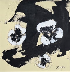 Flores Contemporáneas, Pensamiento Pop en Amarillo. Flores de pensamiento.