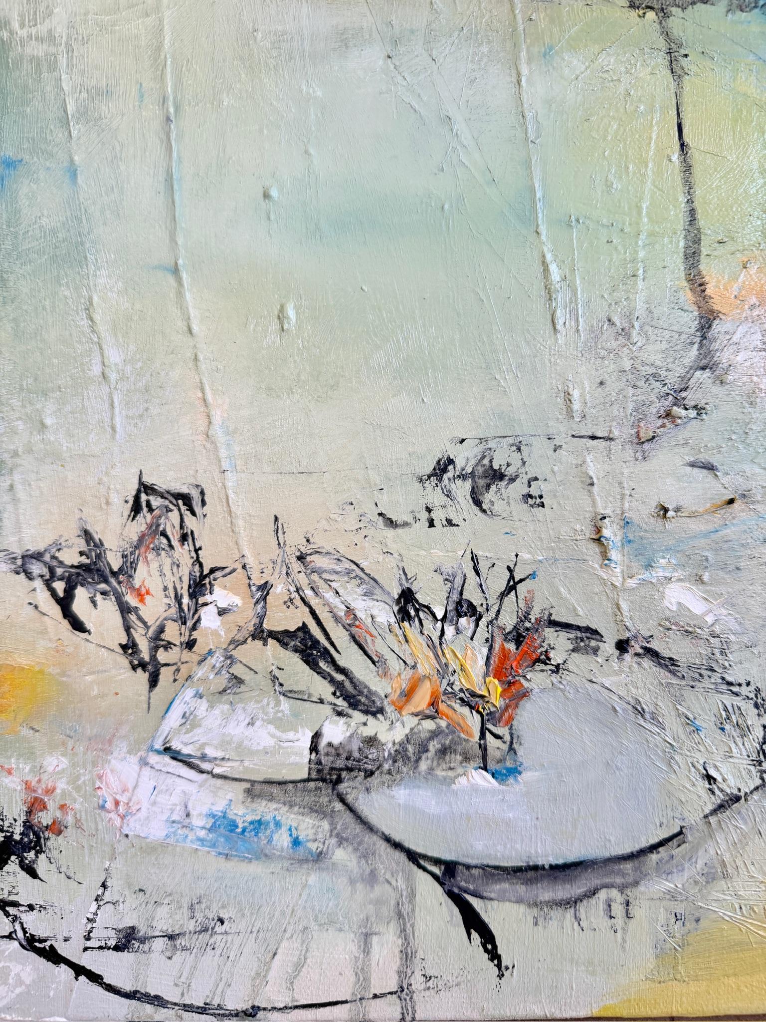 Zeitgenössisches Ölgemälde einer Wasserlandschaft. im Angebot 1