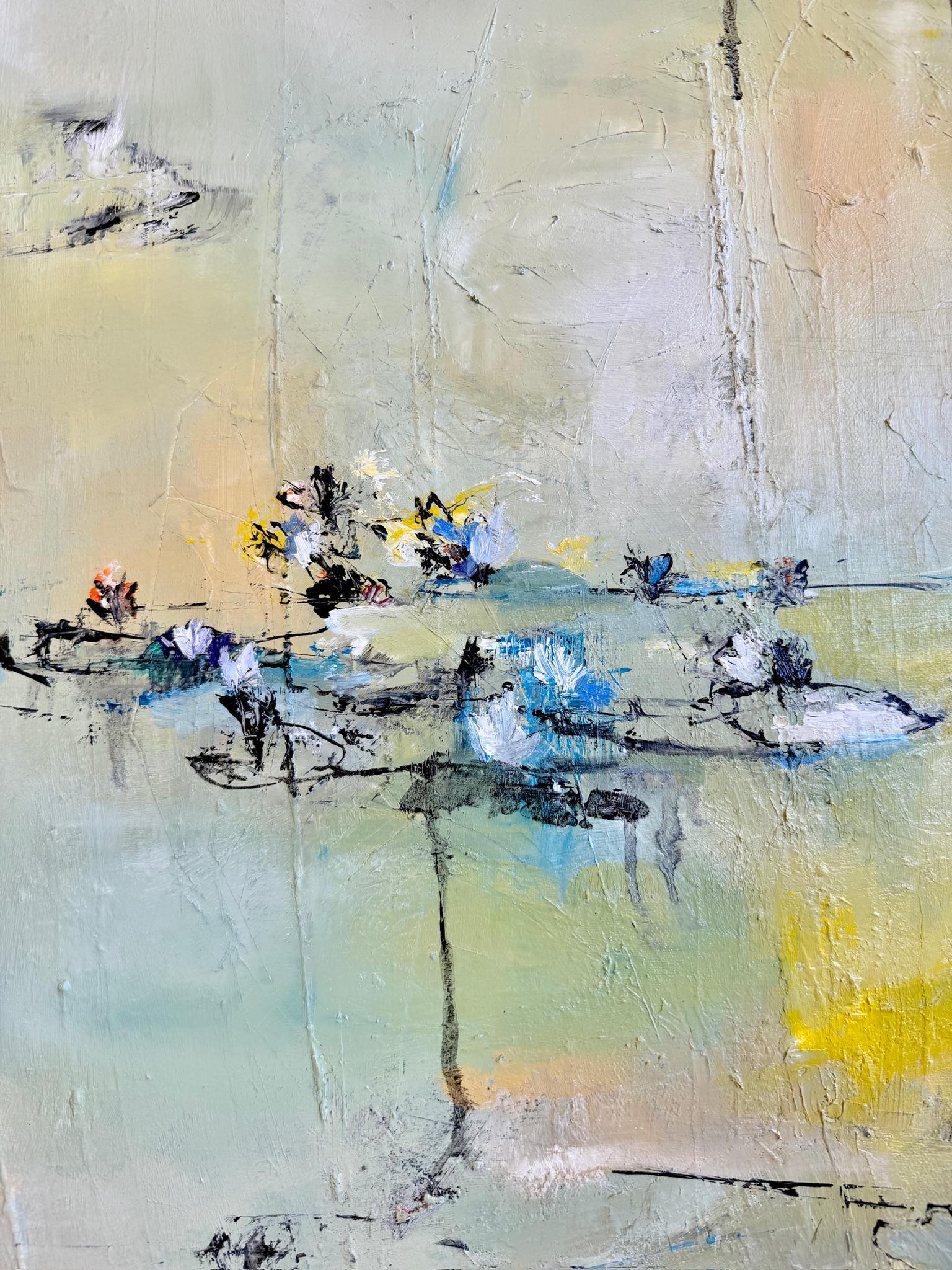 Zeitgenössisches Ölgemälde einer Wasserlandschaft. im Angebot 2