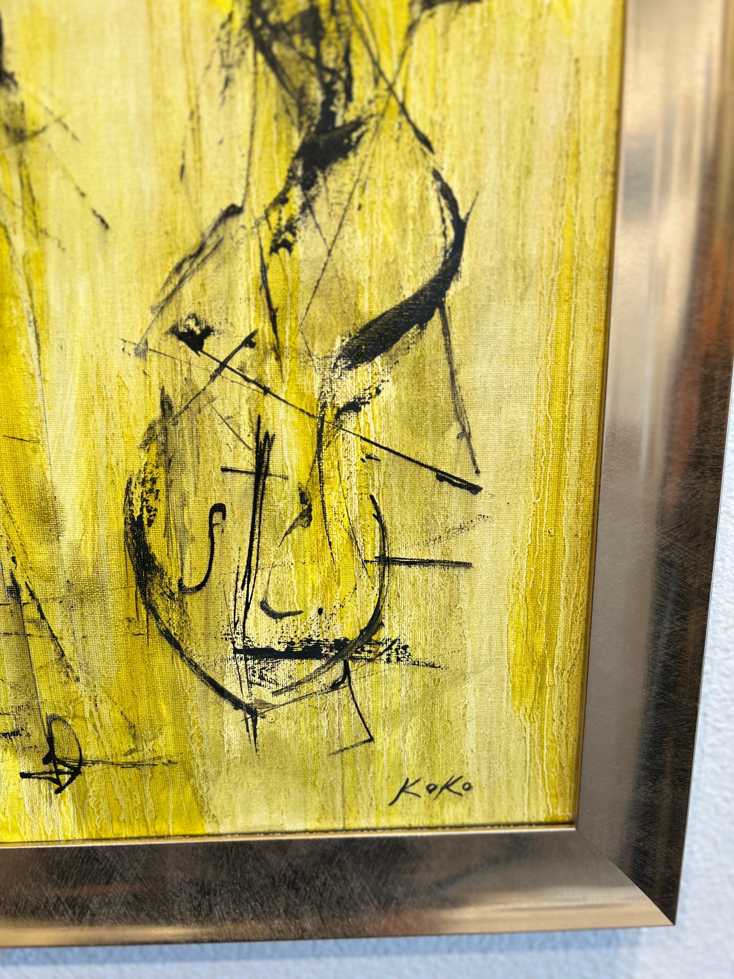 Contemporize Musical Essence  ,  Monochromatic Musicians, in deep yellow.  For Sale 2