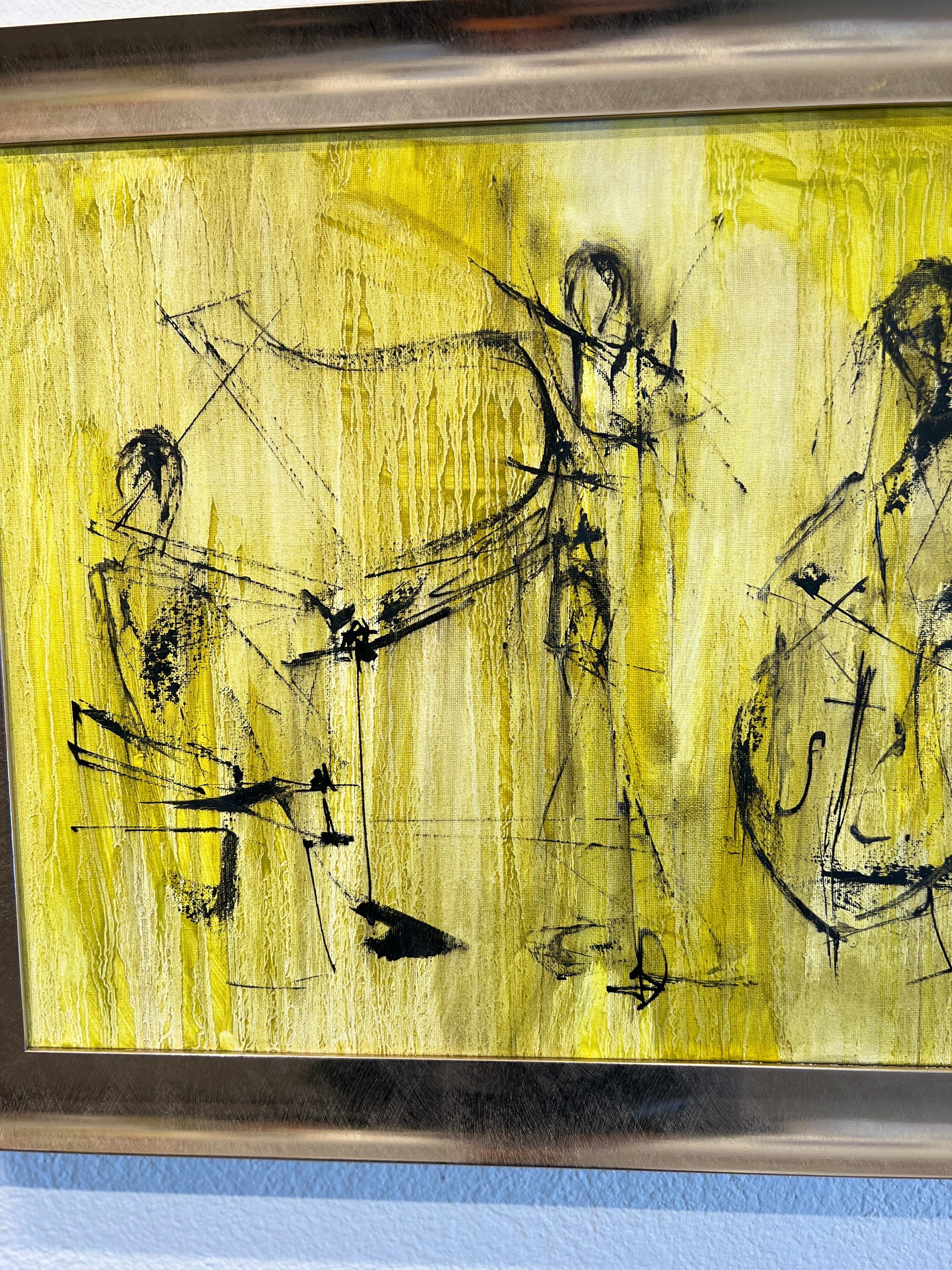 Contemporize Musical Essence  ,  Monochromatic Musicians, in deep yellow.  For Sale 3