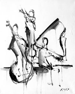 Musician Trio No. 2, piano and cello.