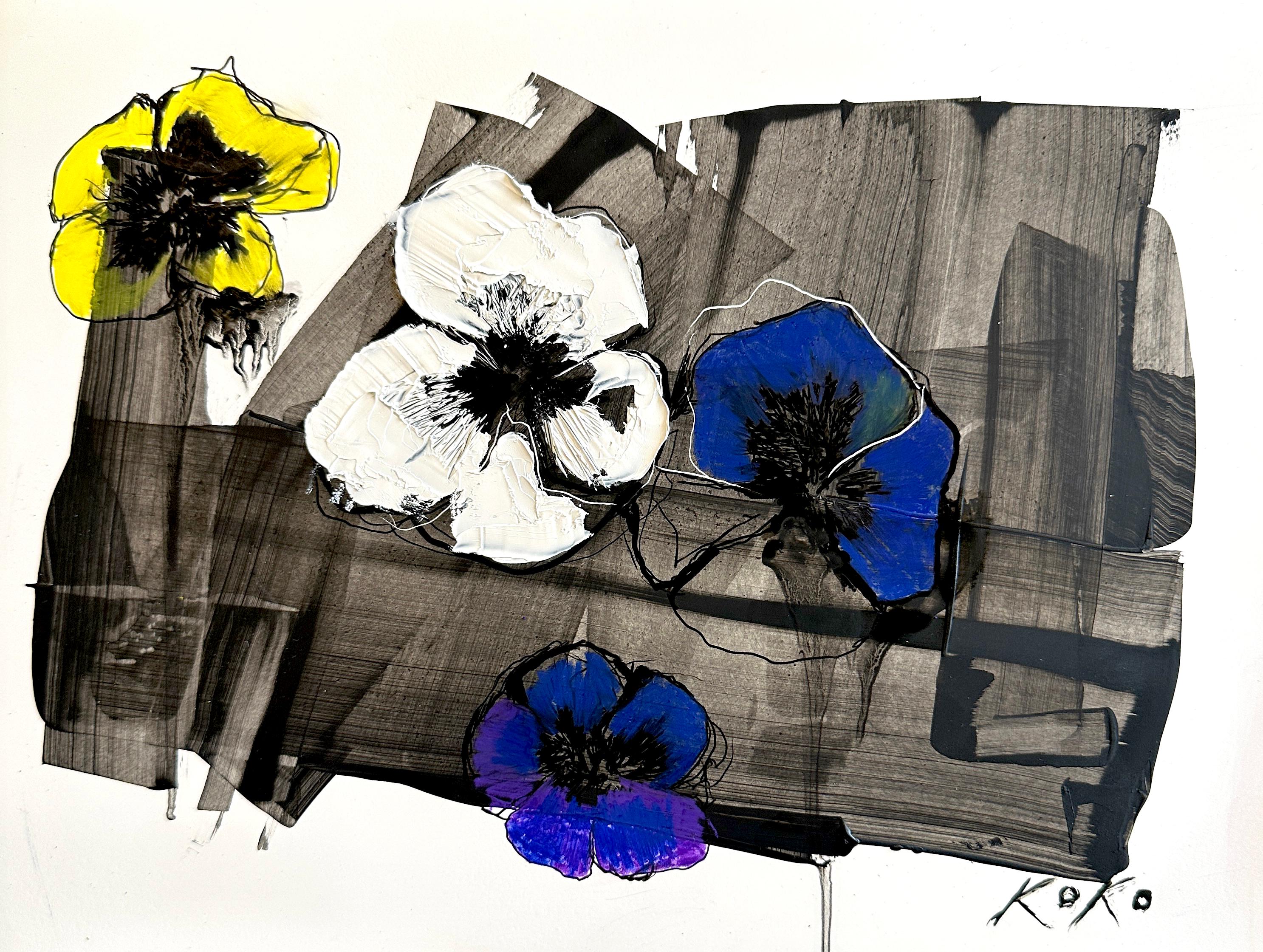 KOKO HOVAGUIMIAN Still-Life Painting - Pensée Quartet  no. 1