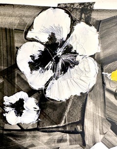 Abstract flowers Pensée, oil painting Pensée, flowers Pensée, yellow Pensée.