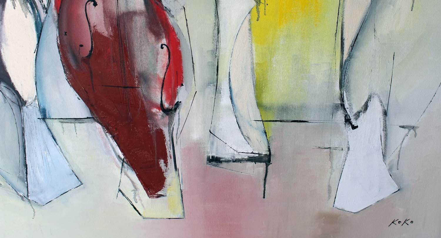 Trio de printemps.  - Expressionnisme abstrait Painting par KOKO HOVAGUIMIAN