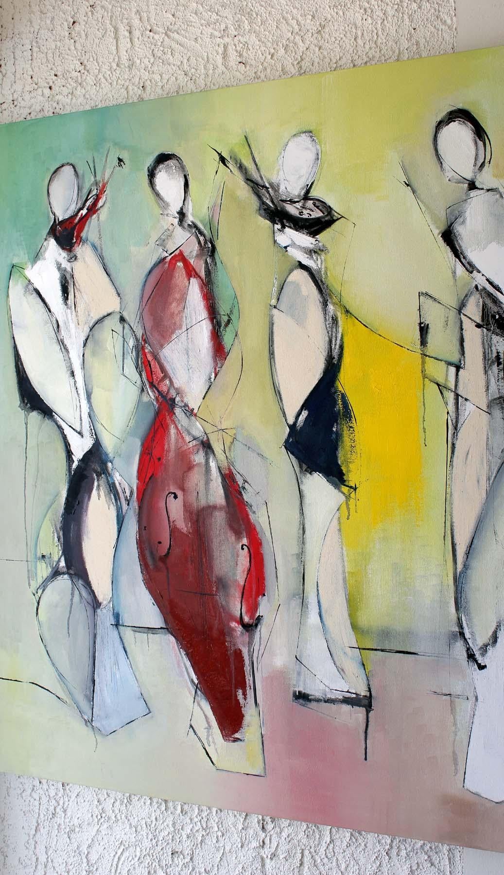 Spring Trio.  - Abstract Expressionist Painting by KOKO HOVAGUIMIAN