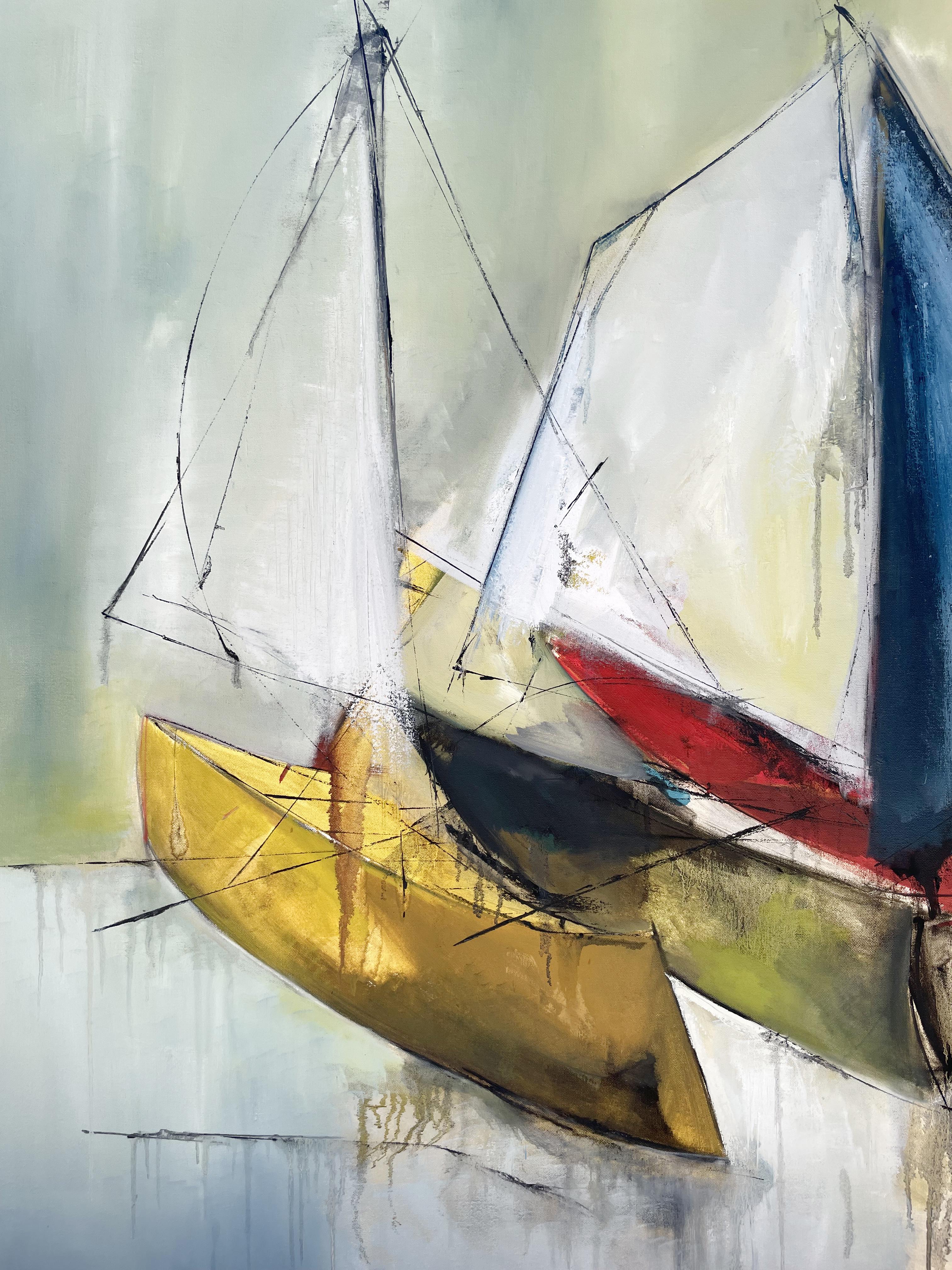 Voiliers, sailboats - American Modern Art by KOKO HOVAGUIMIAN
