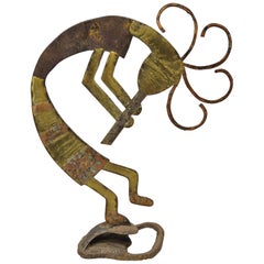 Kokopelli Southwestern Iron Rusty Garden Yard Ornament Sculpture