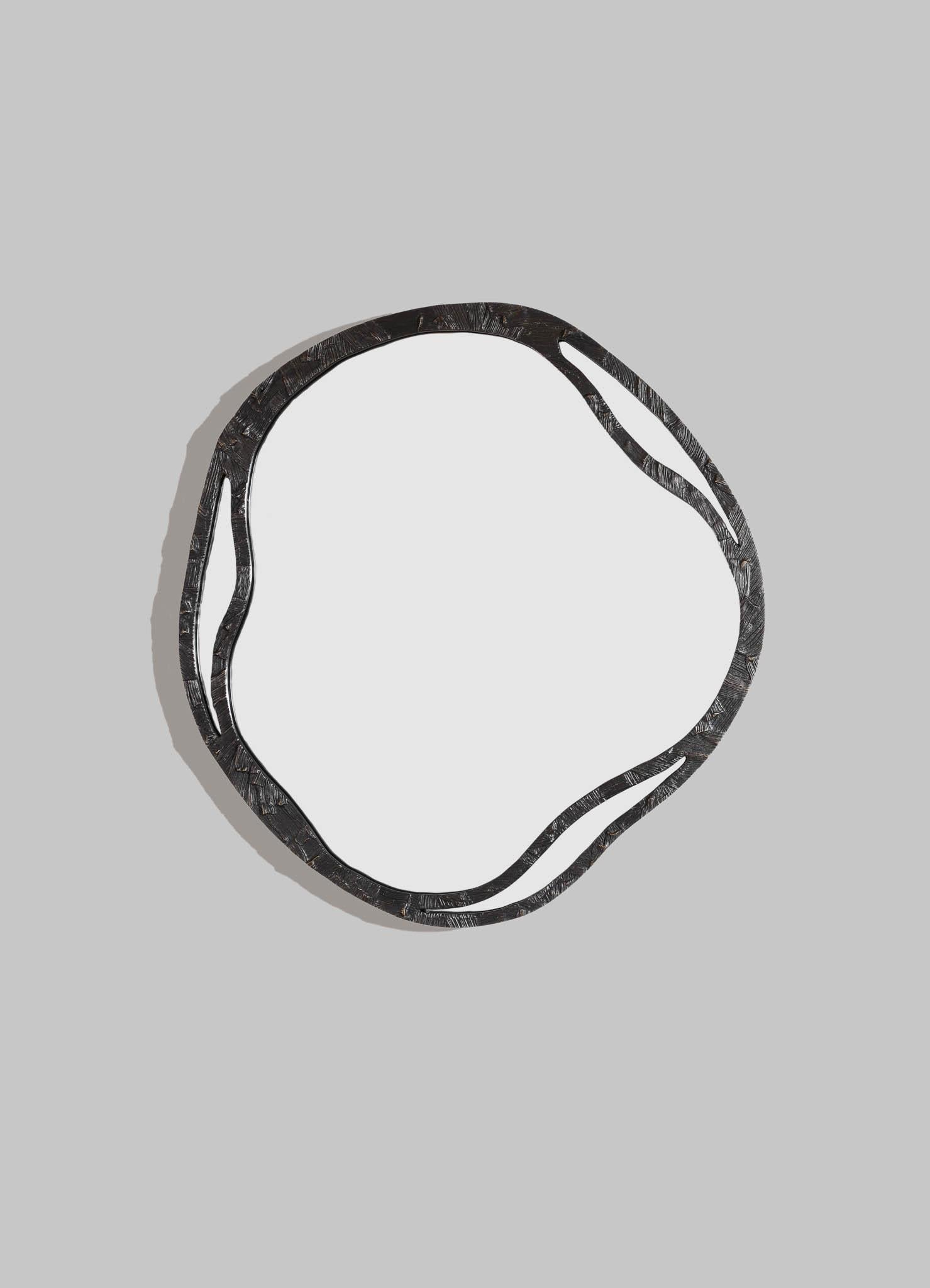 Round brass mirror, Kolam in brass, Viya by Vikram Goyal For Sale