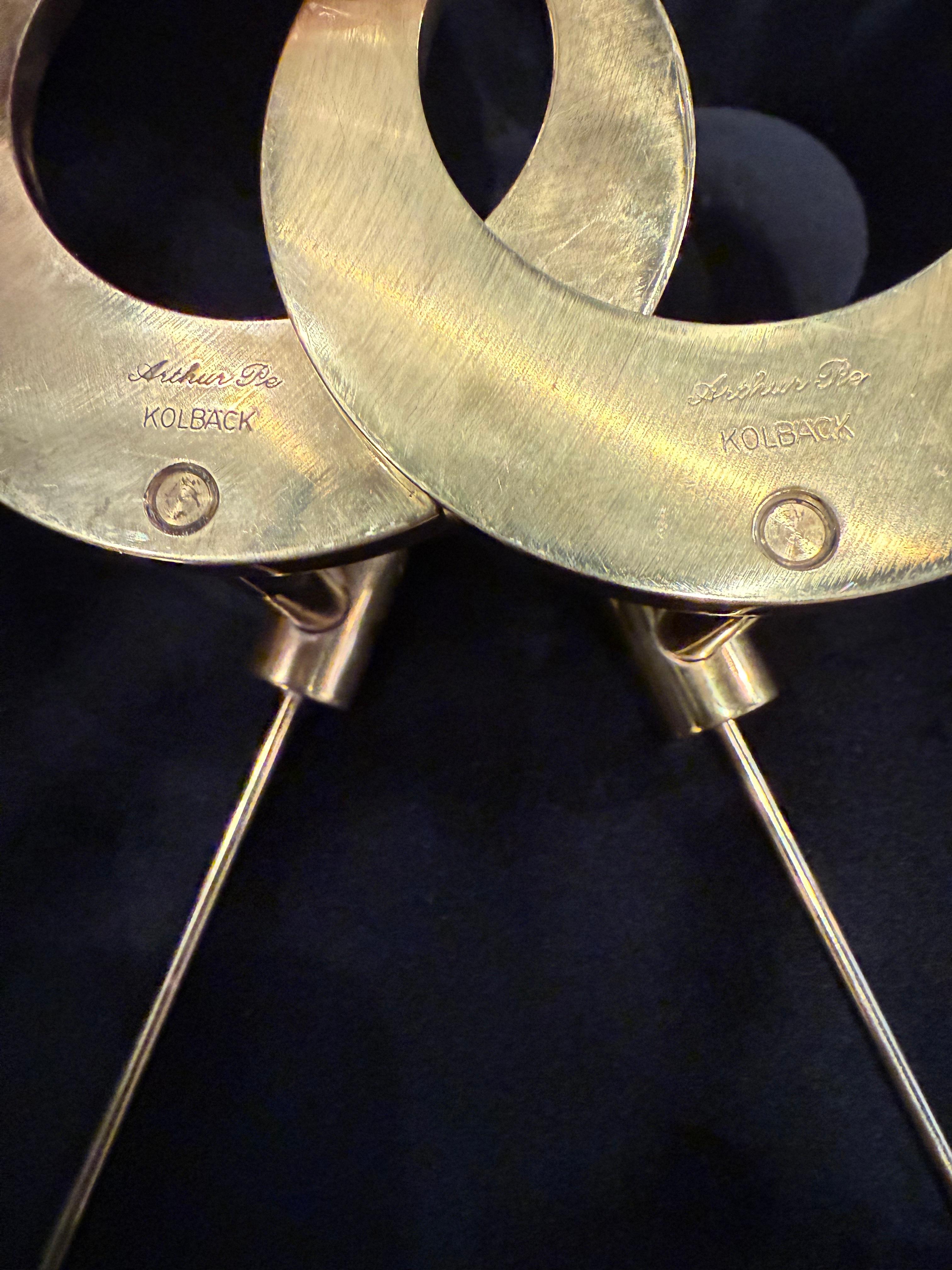 Kolbäck Paar Wandkerzenhalter aus Messing, 1960er Jahre. im Angebot 1