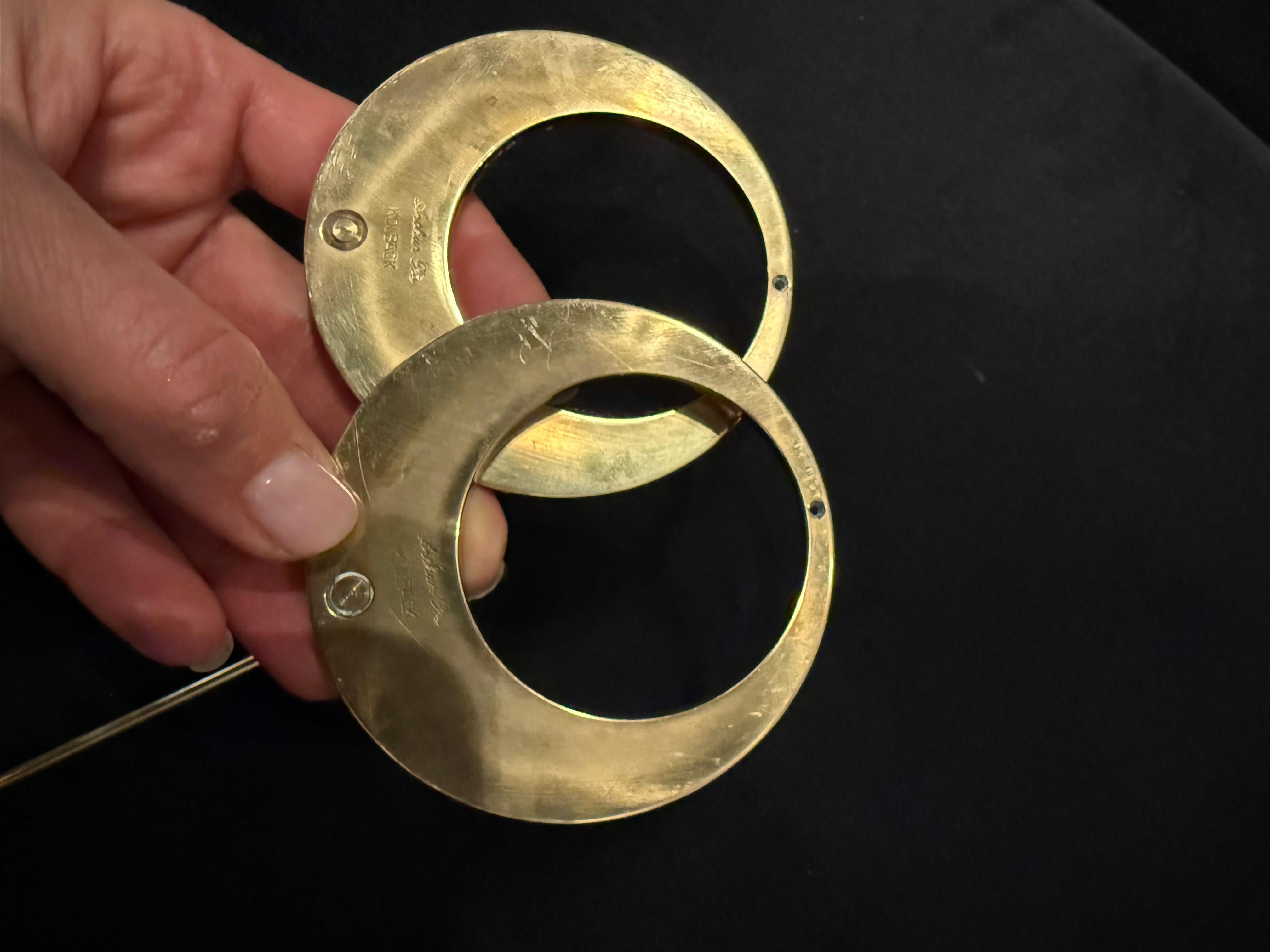 Kolbäck Paar Wandleuchter aus Messing, Schwedische Moderne 1960er Jahre. im Angebot 5