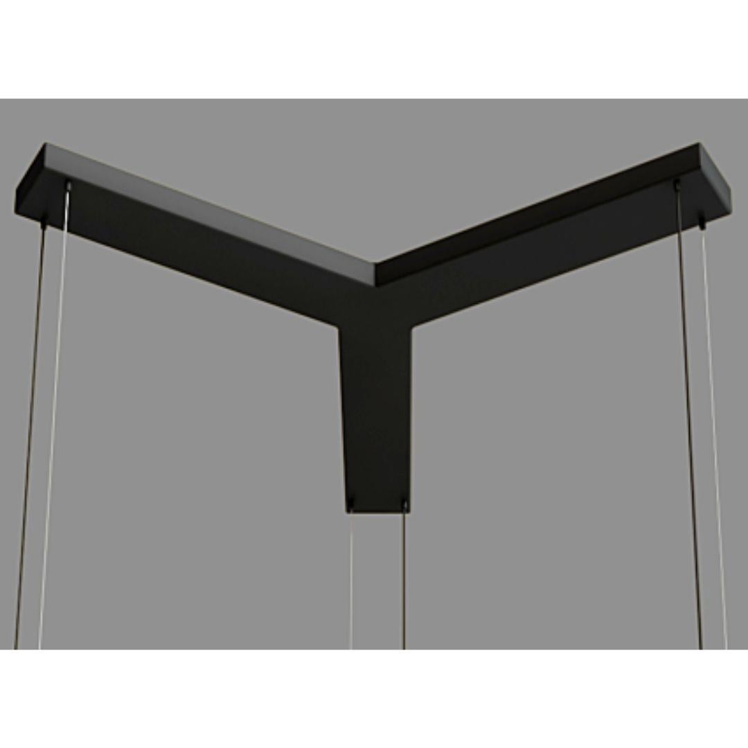 Koldova 'Puro Contour Triangle 800' Pendelleuchte aus geblasenem grauem Glas in Schwarz für Brokis (Moderne der Mitte des Jahrhunderts) im Angebot