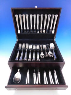 Koldring Arvesolv #5 by Hans Hansen Danish Sterling Silver Flatware Set 73 Pcs