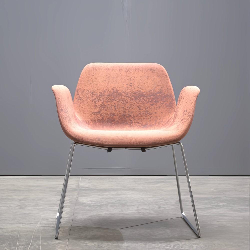 Moderne Chaise Koleksiyon Halia Shell de Studio Kairos en tissu à motifs