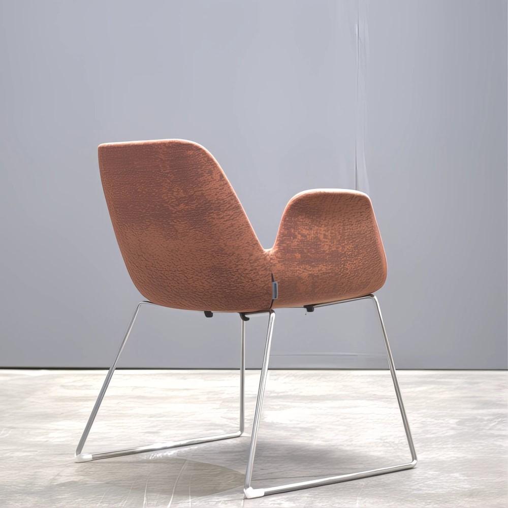Acier Chaise Koleksiyon Halia Shell de Studio Kairos en tissu à motifs
