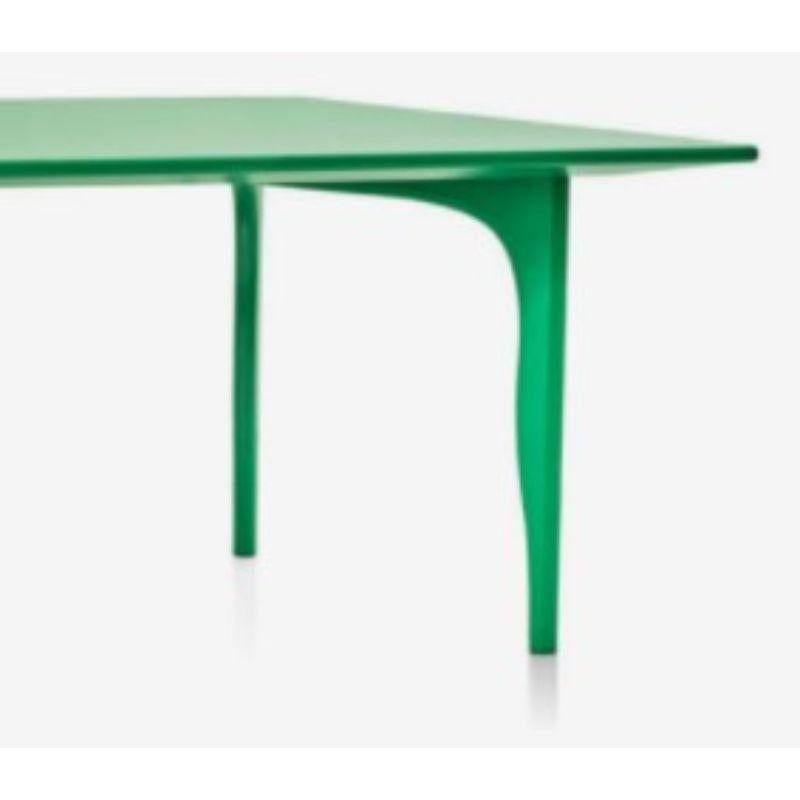 Table de salle à manger originale verte Kolho, grande et rectangulaire, fabriquée par Choice Neuf - En vente à Geneve, CH