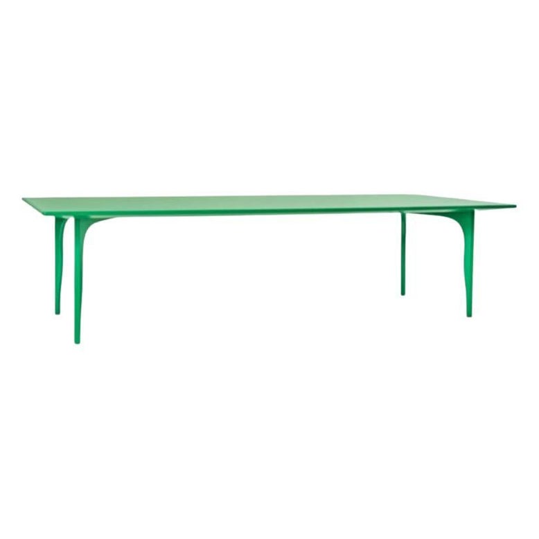 Table de salle à manger originale verte Kolho, grande et rectangulaire, fabriquée par Choice