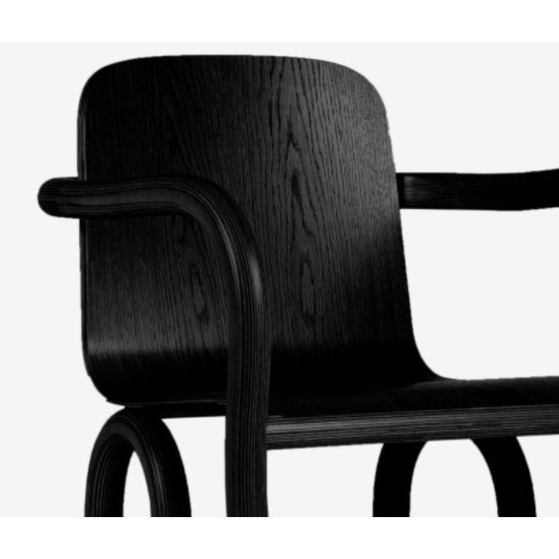 Kolho Natural black dining chair by Made By Choice with Matthew Day Jackson.
Kolho Collection
Dimensions: 54 x 54 x 77 cm
Materials: oak (oak veneered plywood natural oak, stained black)

Also available: natural oak, any custom