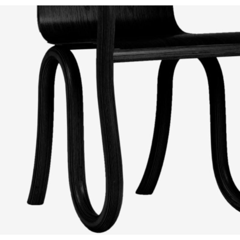 Finlandais Chaise de salle à manger noire naturelle Kolho par Made by Choice en vente