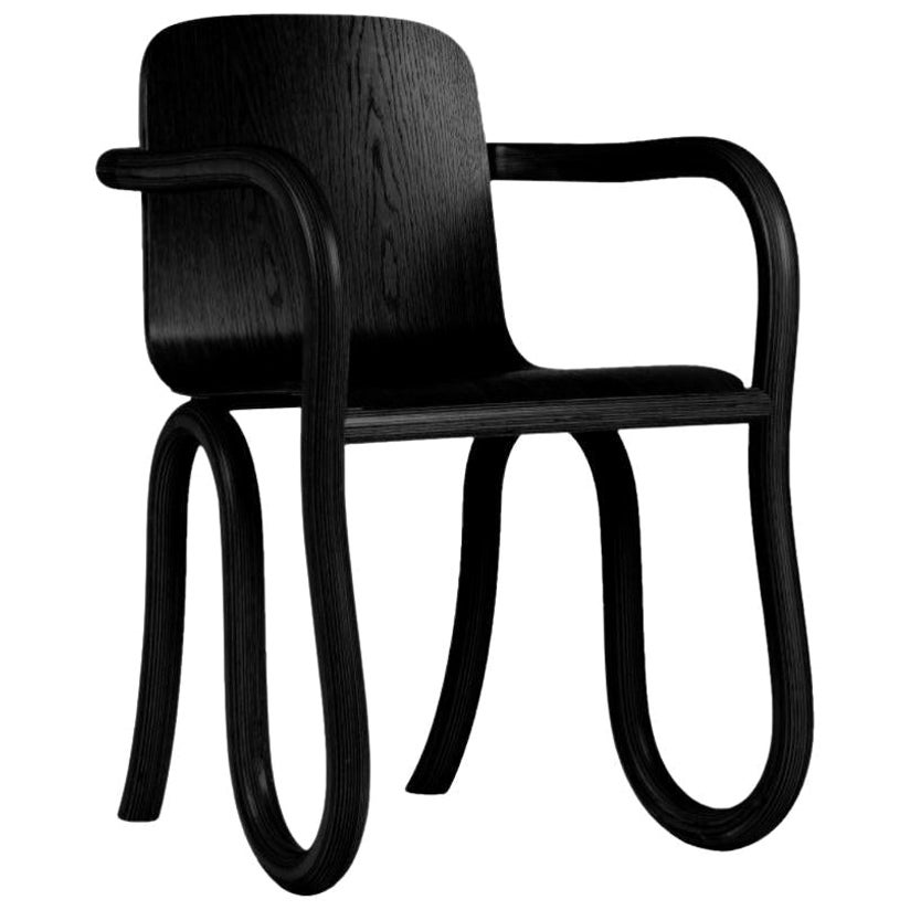 Chaise de salle à manger noire naturelle Kolho par Made by Choice en vente