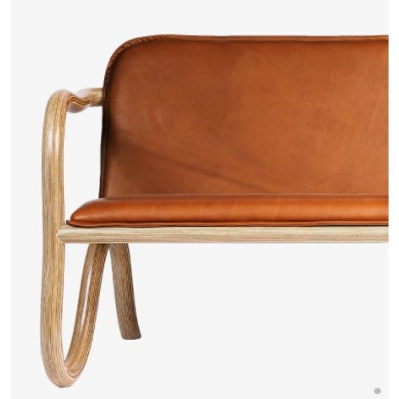 Post-Modern Kolho Two Seater Natural, Cognac Leather by Made By Choice