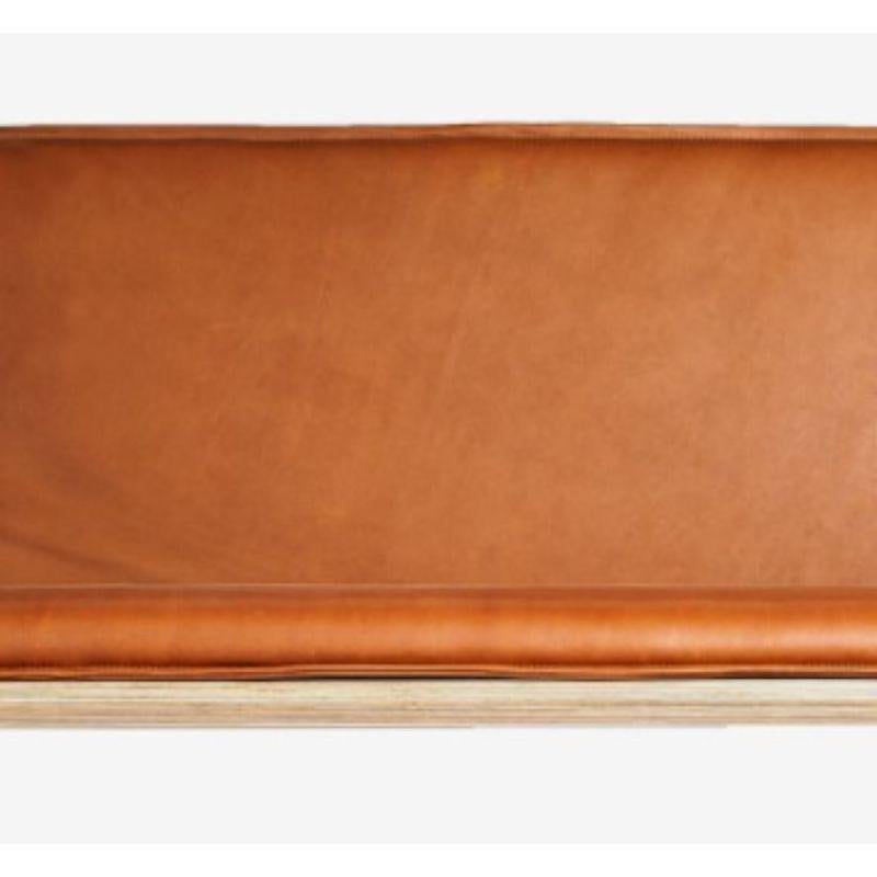 Contemporary Kolho Two Seater Natural, Cognac Leather by Made By Choice