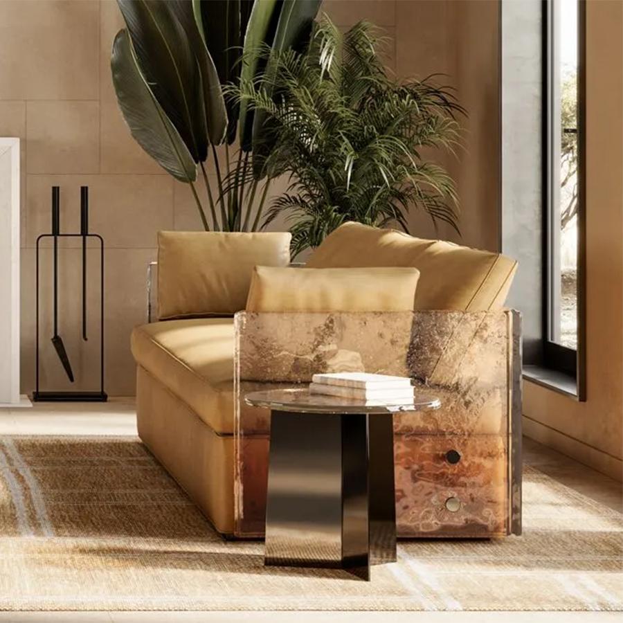 Verre Table d'appoint Kollam en vente