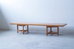 "Kolmiojalka" Bank aus Eiche von Carl Gustaf Hiort af Ornäs, Finnland 1950er Jahre