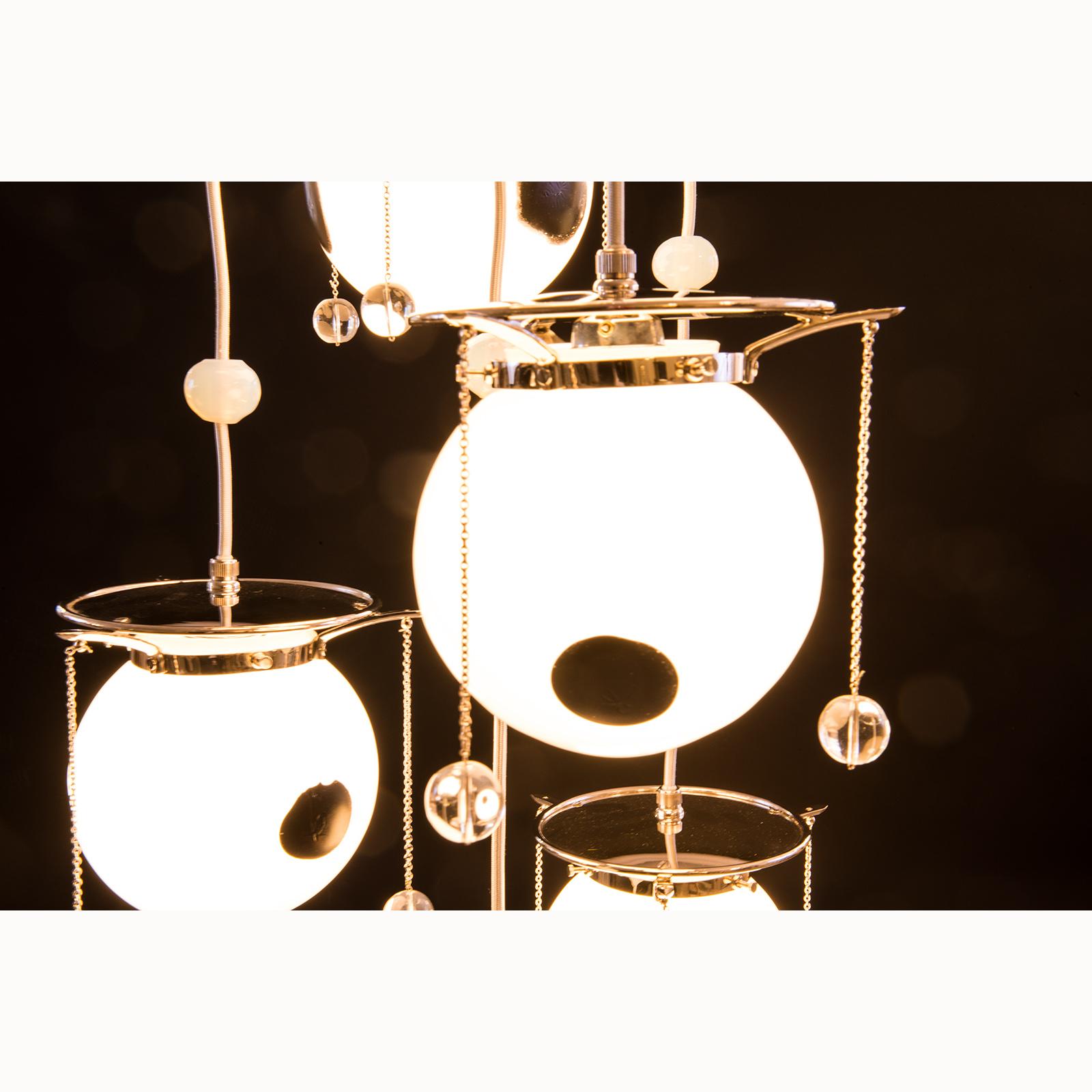 Koloman Moser and Josef Hoffmann Jugendstil Chandelier, Re-Edition For Sale 4