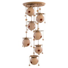 Koloman Moser and Josef Hoffmann Jugendstil Chandelier, Re-Edition