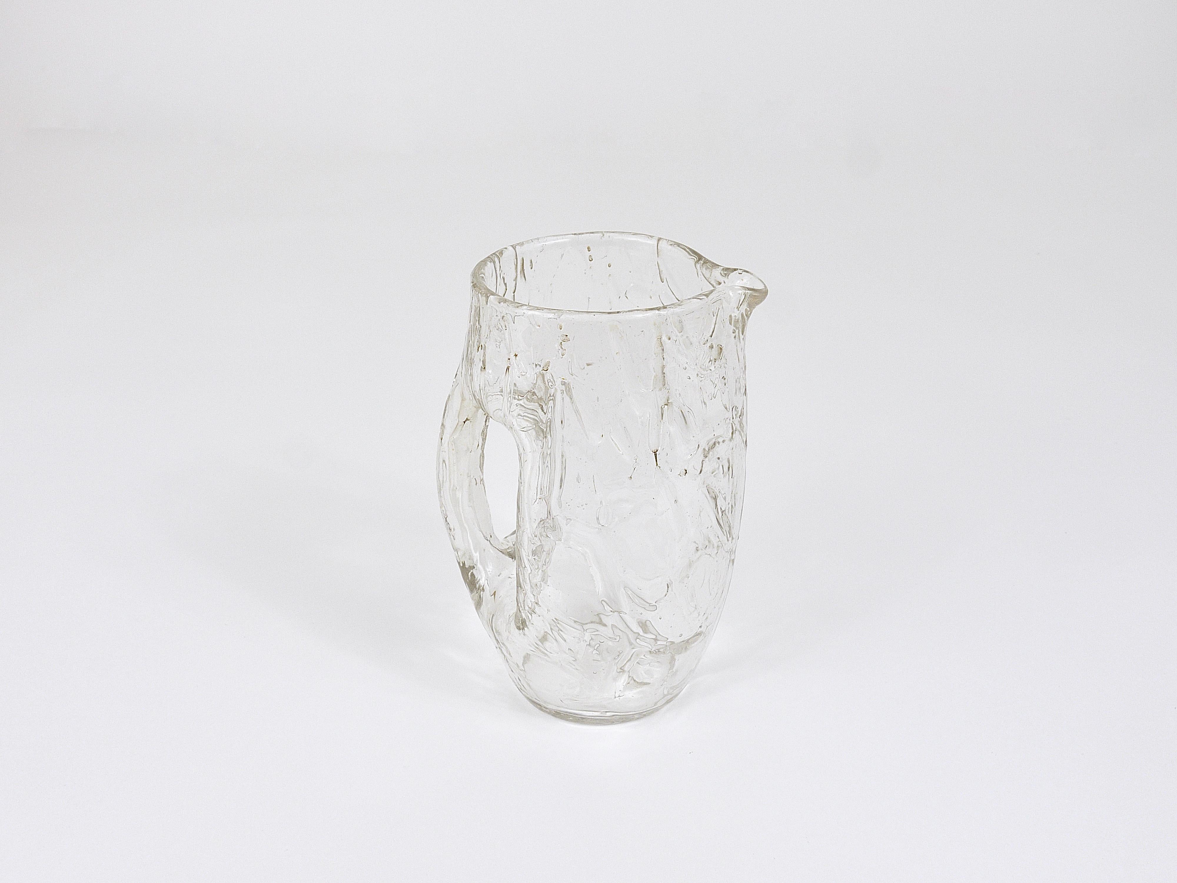 Koloman Moser Art Nouveau Glass Pitcher by Loetz Witwe, Bohemia, 1900s In Good Condition For Sale In Vienna, AT