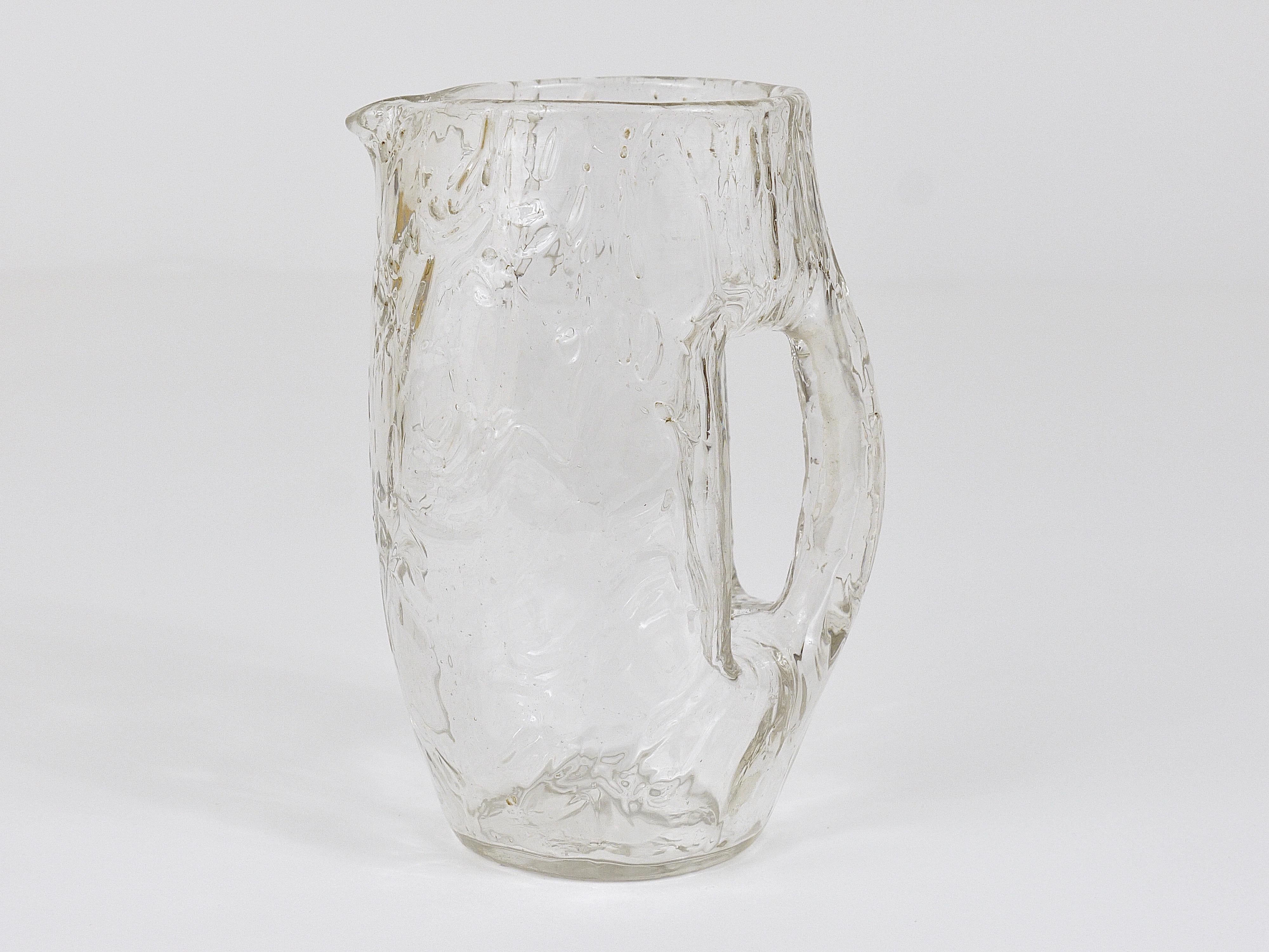 Early 20th Century Koloman Moser Art Nouveau Glass Pitcher by Loetz Witwe, Bohemia, 1900s For Sale