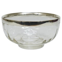 Antique Koloman Moser Art Nouveau Meteor Bowl With Silver Rim, Bakalowits Vienna, 1900s